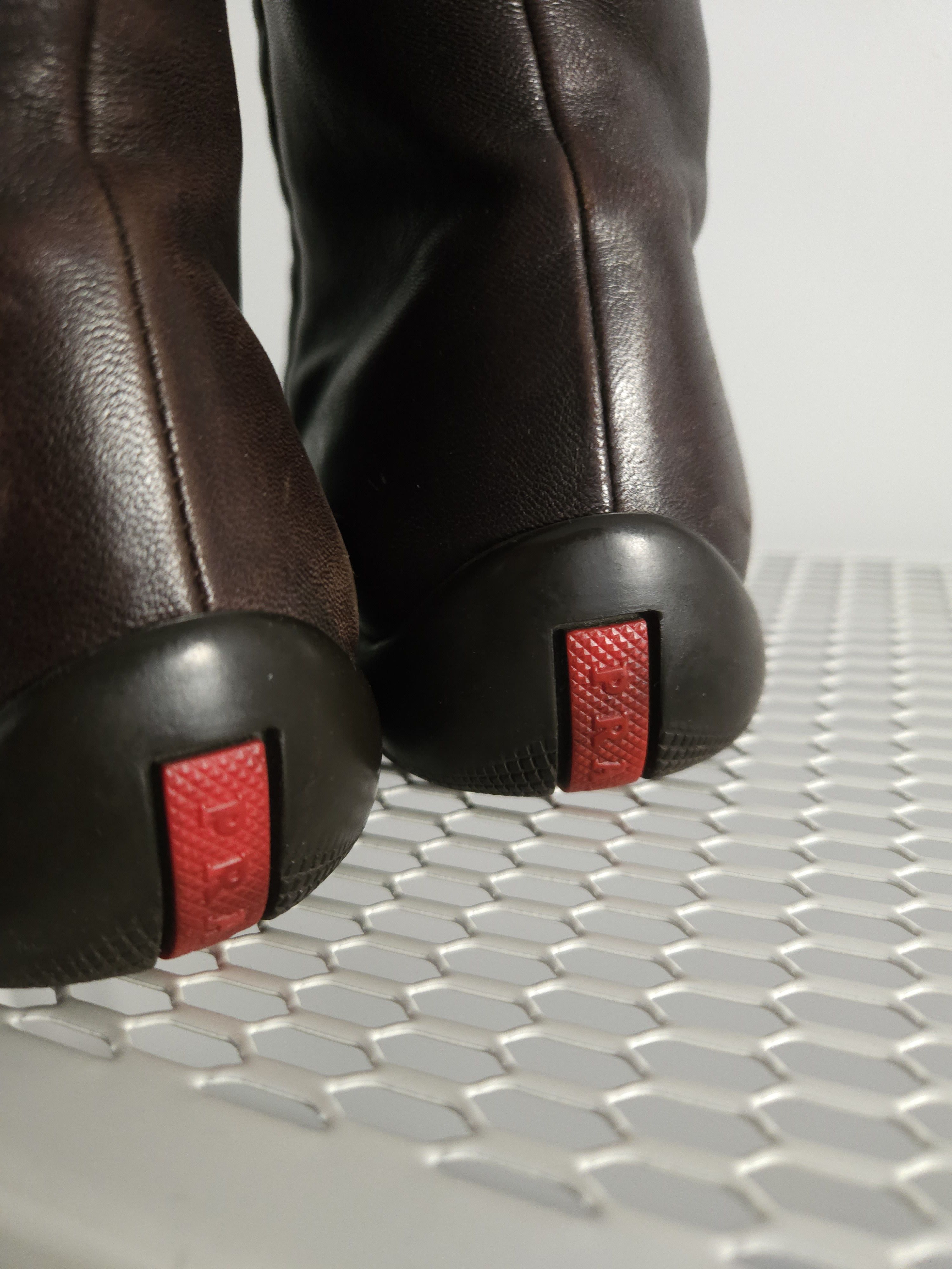 Prada Archive Prada sport red tab leather side zip ankle boots Size US 6.5 / IT 36.5 - 18 Thumbnail