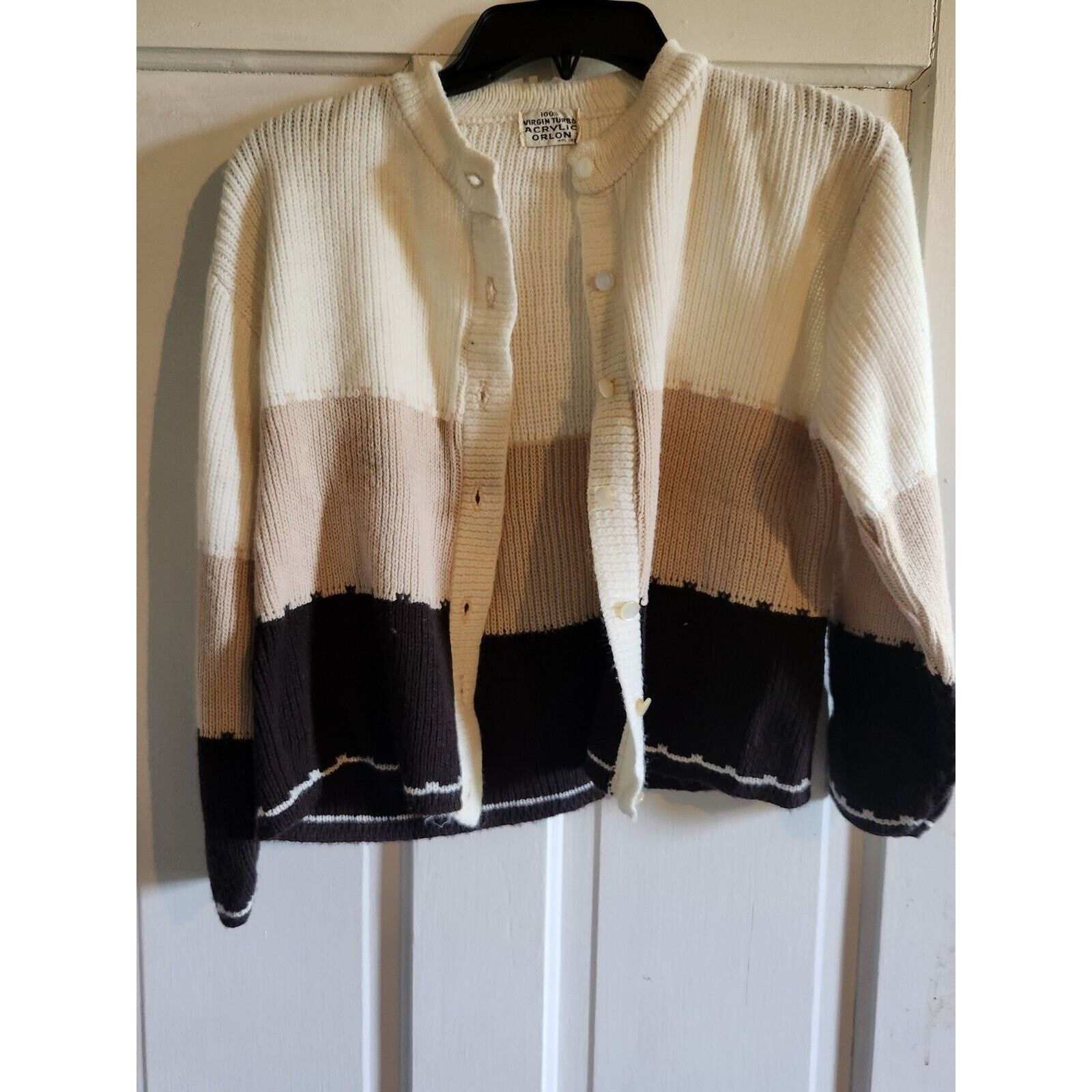 Other 1950 Virgin Turbo Orlon Acrylic Knit Cardigan Womens Medium? Size M / US 6-8 / IT 42-44 - 1 Thumbnail