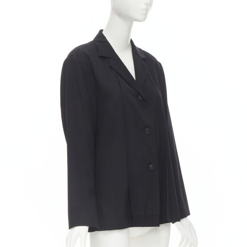 Issey Miyake ISSEY MIYAKE lightweight wool nylon flap placket relaxed casual blazer L Size L / US 10 / IT 46 - 1 Thumbnail