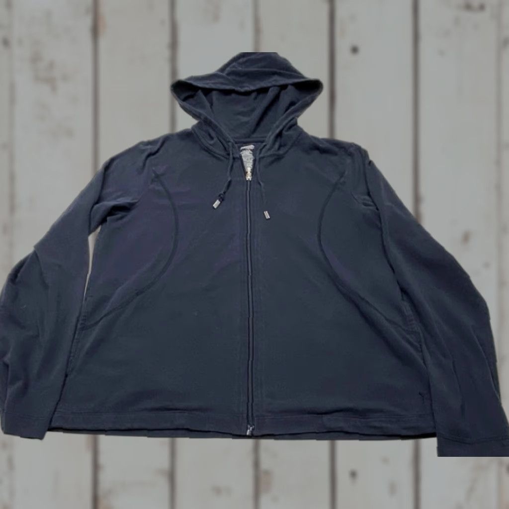 Vintage Danskin Now Hoodie Jacket Women's Large Full Zip Black 8020 Size L / US 10 / IT 46 - 1 Thumbnail