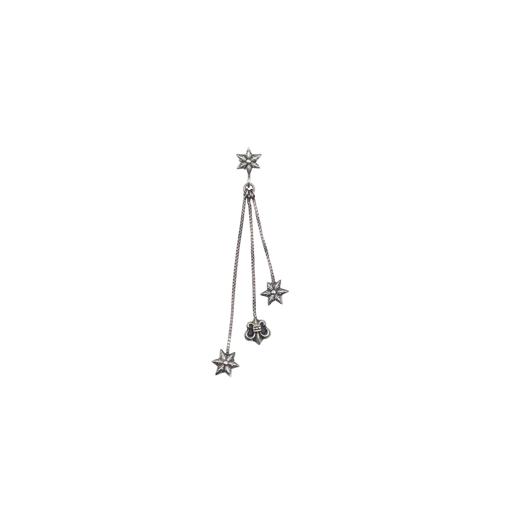 Chrome Hearts Chrome Hearts Silver Jojo Star Earring Drop Size ONE SIZE - 1 Thumbnail