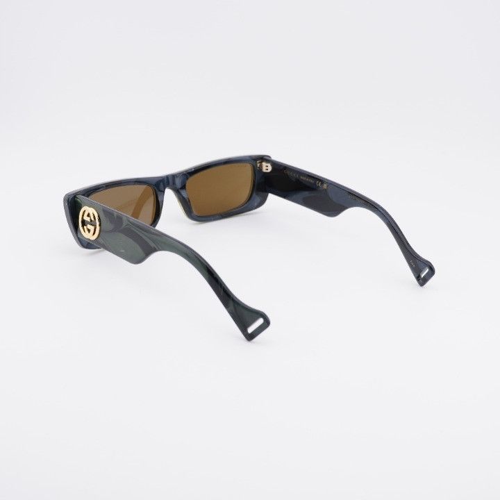 Gucci Gucci GG0516S 014 Sunglasses Military Green and Black Havana Size ONE SIZE - 11 Thumbnail