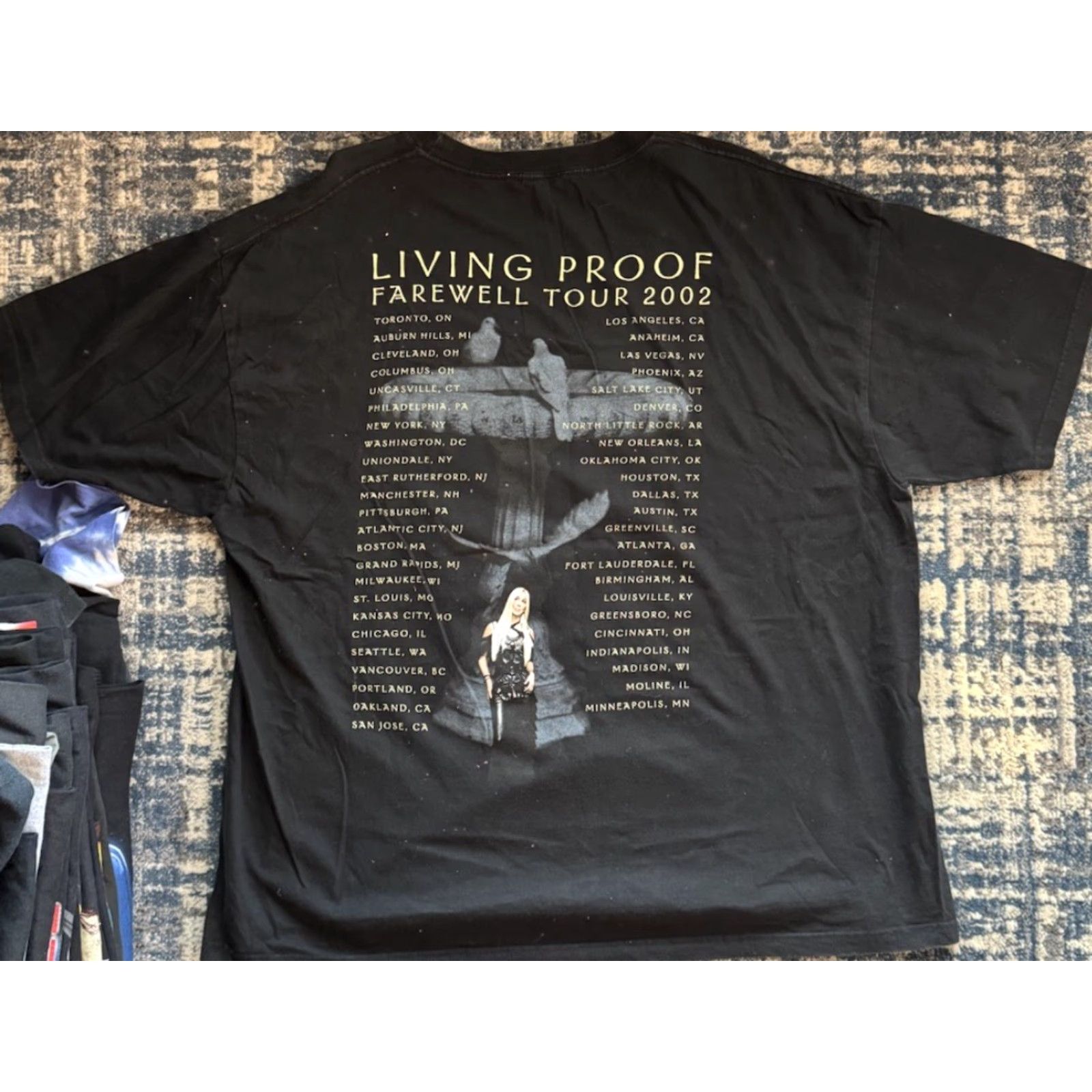 Vintage VINTAGE Cher Living Proof Farewell Tour T Shirt 2XL Men Black Cotton Short Sleeve Crew Neck Rock Pop Band Logo Double-Sided 2000s Size US XXL / EU 58 / 5 - 3 Thumbnail