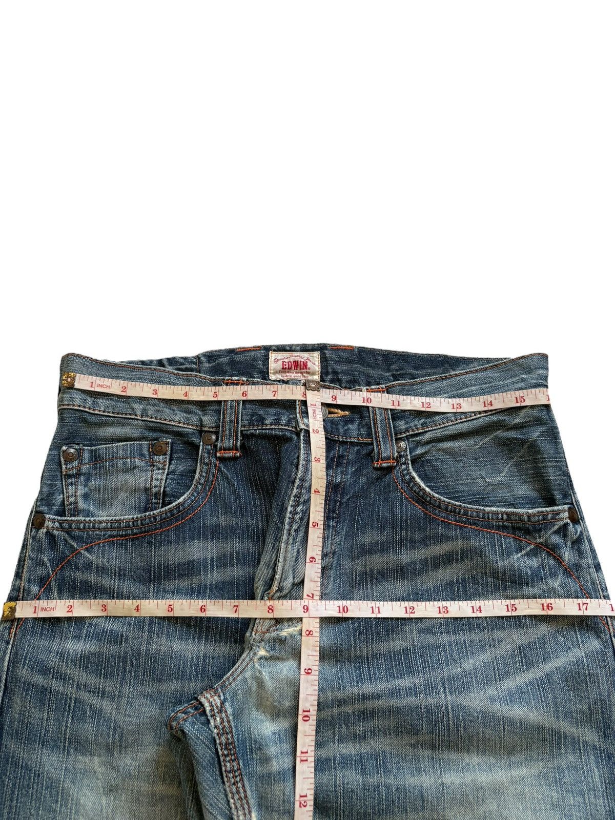 Edwin Exclusive Vintage Edwin 424 Faded Wash Loose Baggy Jeans Size US 32 / EU 48 - 12 Thumbnail