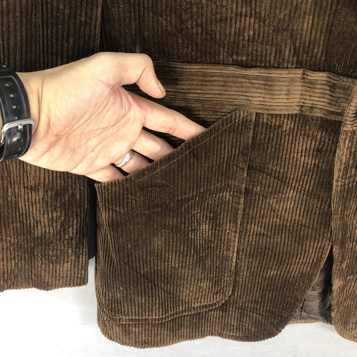 Lanvin Lanvin Luxury Corduroy Blazer Jacket Size US XS / EU 42 / 0 - 11 Thumbnail