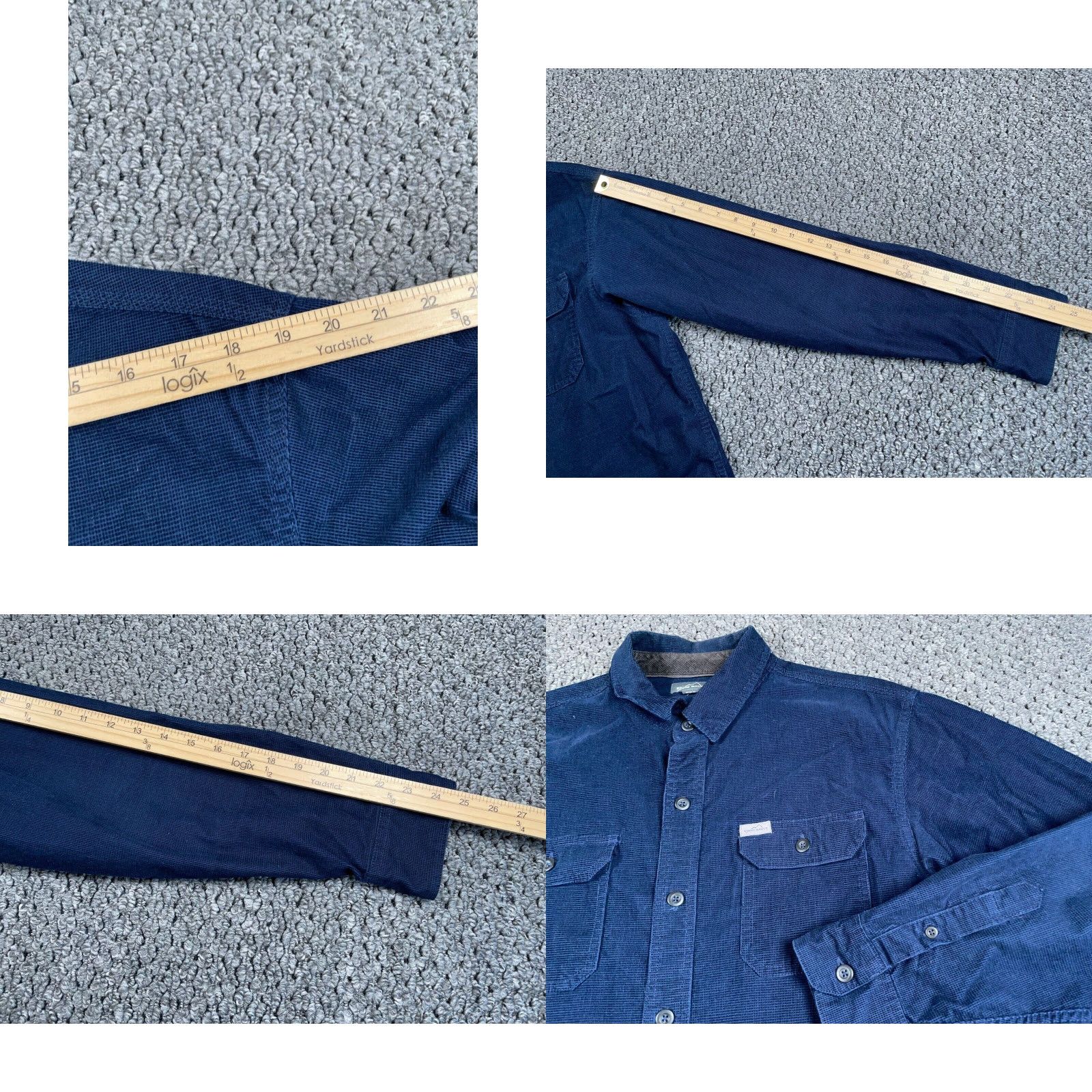 Eddie Bauer Eddie Bauer Shirt Corduroy Adult Large Dark Blue Relaxed Fit 90s Preppy Mens Shirt Size US L / EU 52-54 / 3 - 8 Thumbnail