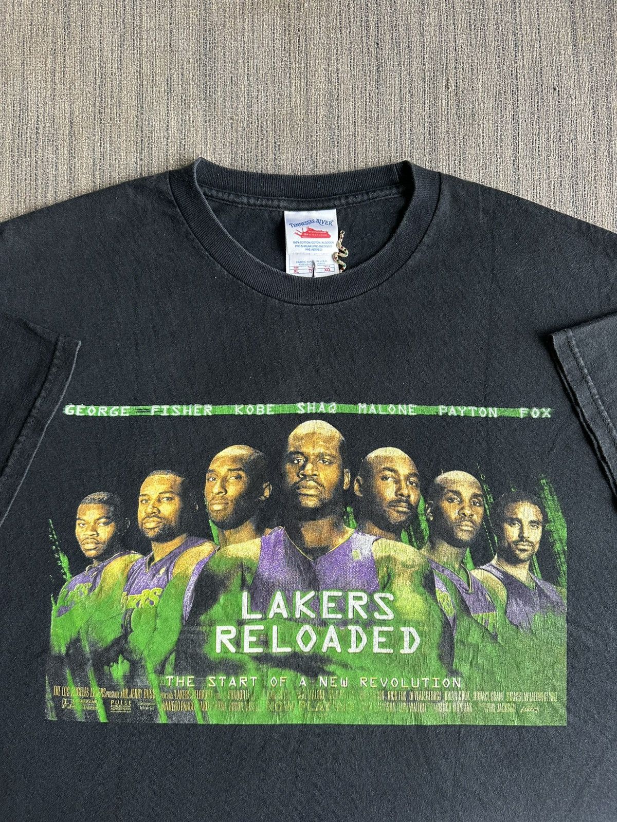 NBA × Vintage Vintage LA Lakers NBA The Matrix Reloaded Movie USA Raptees Size US XL / EU 56 / 4 - 1 Thumbnail