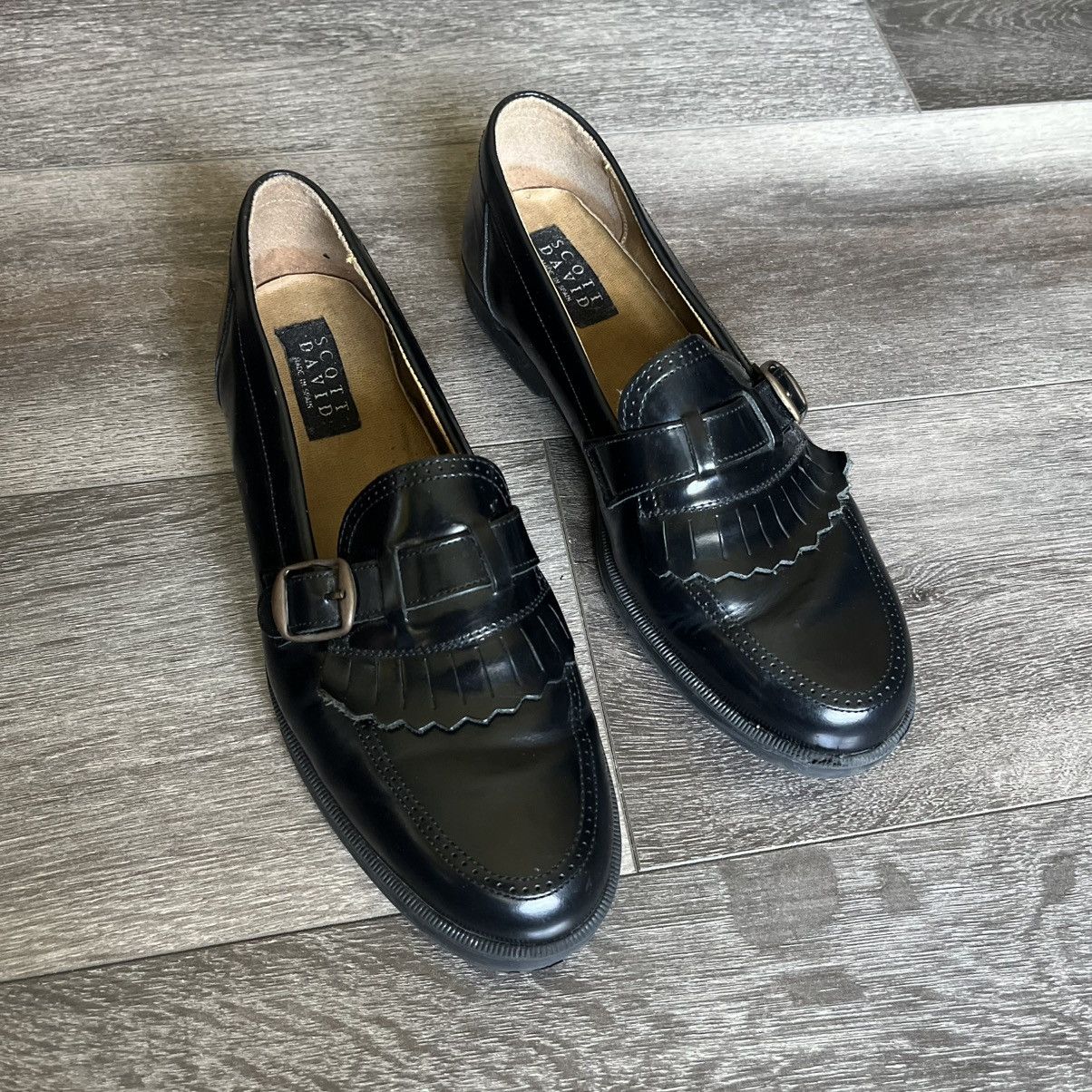 Vintage Vintage 1980s Scott David Tassel Leather Loafers Shoes Black Size US 6 / IT 36 - 1 Thumbnail