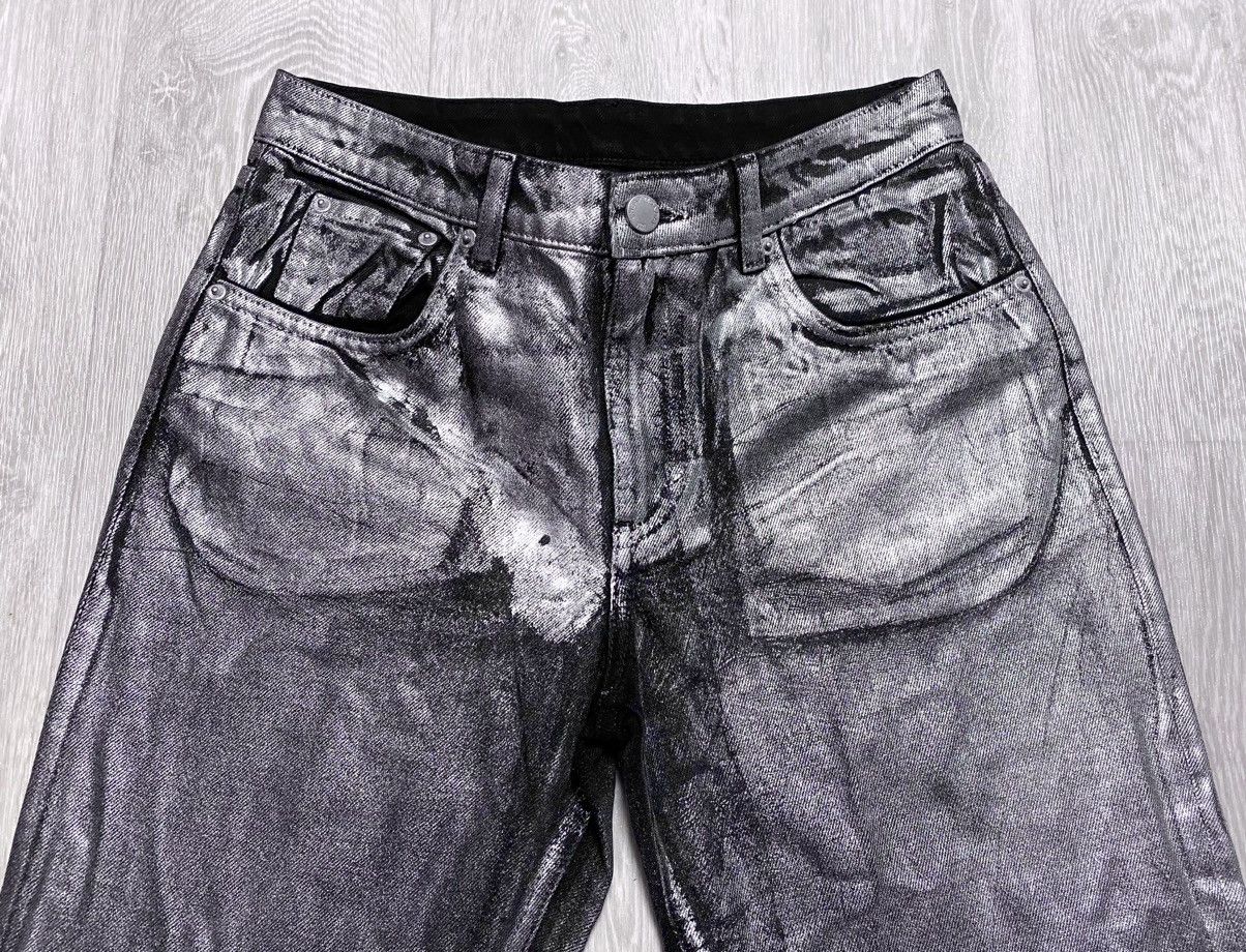 Cheap Monday Margiela Style Silver Painted Archival Jeans Denim Artisanal Size 28" / US 6 / IT 42 - 7 Thumbnail