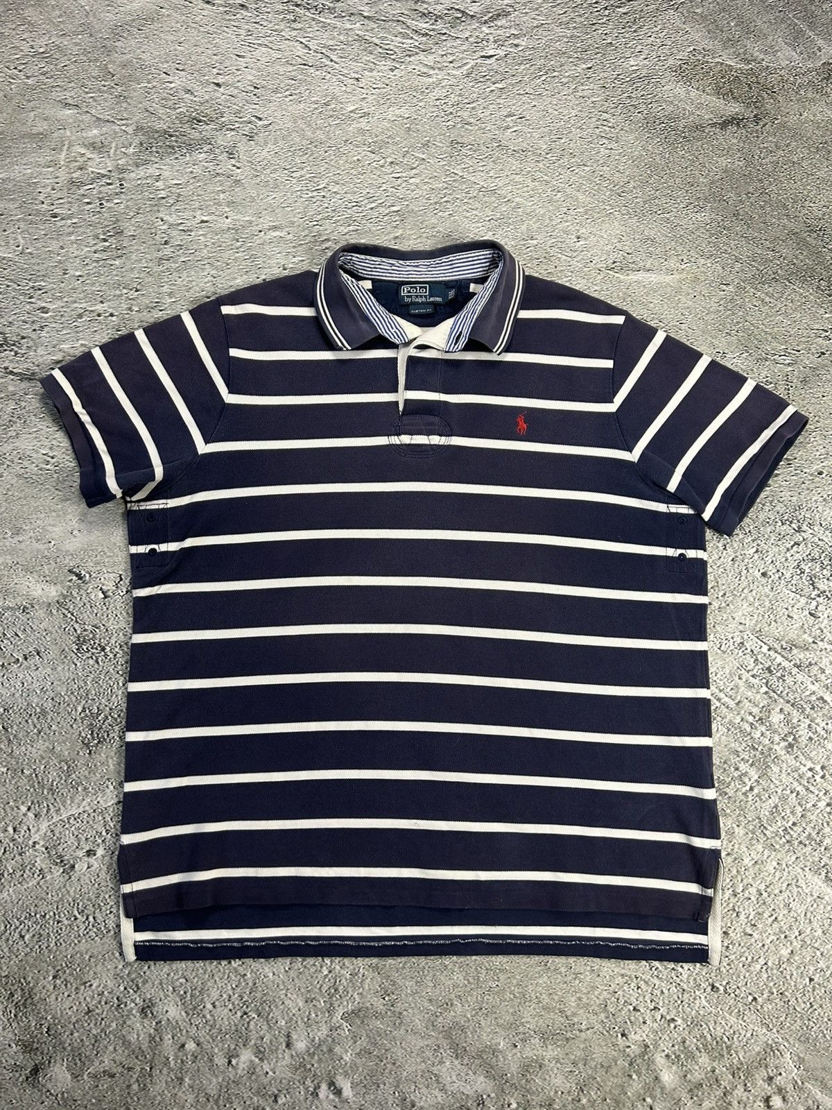 Ralph Lauren Polo Ralph Lauren striped polo shirt navy white small pony Size US XXL / EU 58 / 5 - 1 Thumbnail
