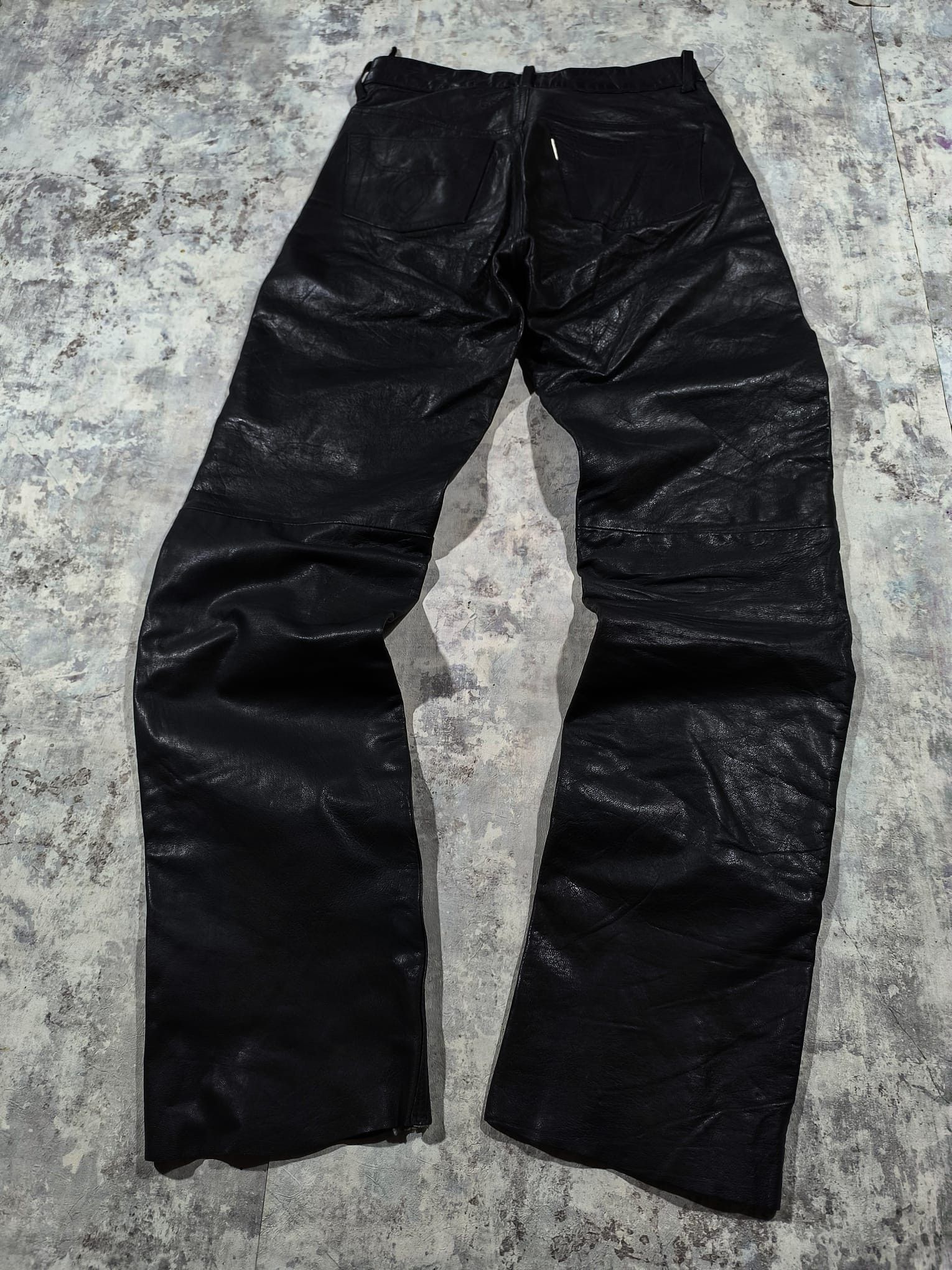 Leather Vintage Opium Biker Leather Pants Hedi Slimane Moto Size 30" / US 8 / IT 44 - 2 Thumbnail