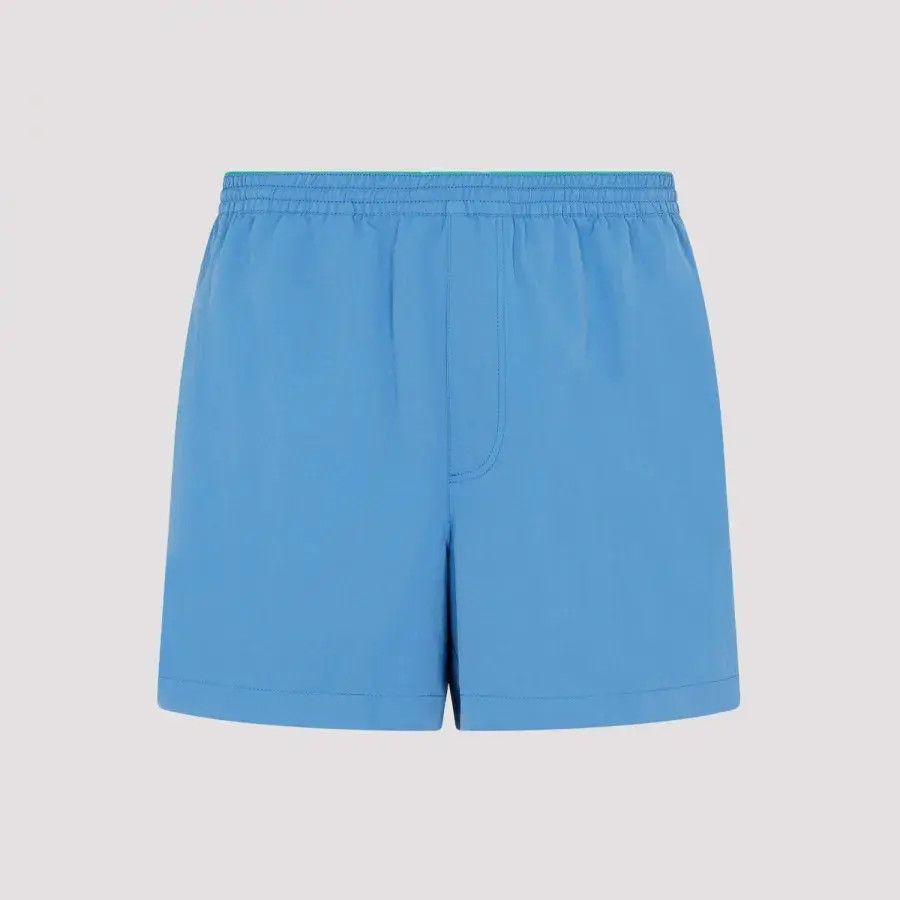 Bottega Veneta o1n1vont1224 Polyester Swim Shorts in Blue Size US 28 / EU 44 - 1 Thumbnail
