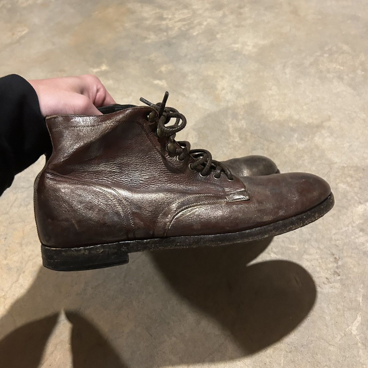 Designer × Dolce & Gabbana Rare Dolce & Gabbana Leather Gold Painted Boots US 10 Size US 10 / EU 43 - 6 Thumbnail