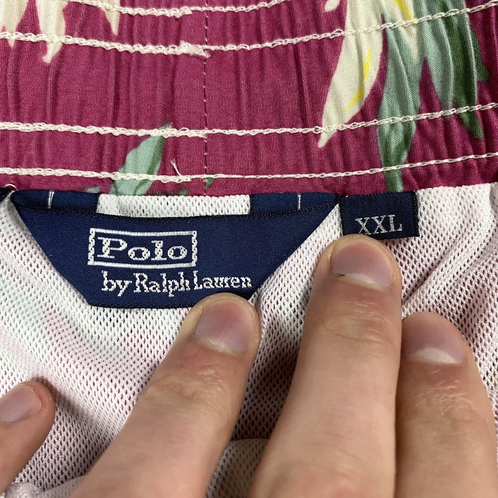 Polo Ralph Lauren Vintage Polo Ralph Lauren Men's Tropical Floral Print Swim Trunks XXL Pink 90s Beach Quick Dry Size US XXL / EU 58 / 5 - 2 Thumbnail