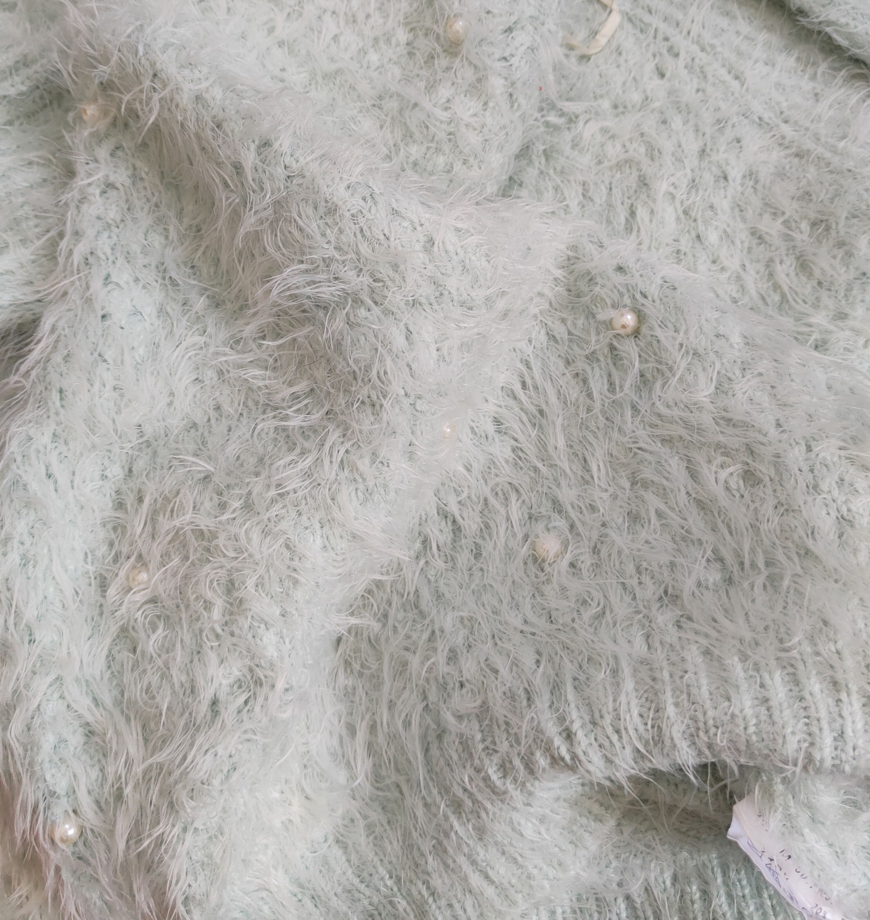 Japanese Brand × Vintage Ingni Mint Green Shag Shaggy Fur Mohair Knitwear #S2082 Size XS / US 0-2 / IT 36-38 - 11 Thumbnail