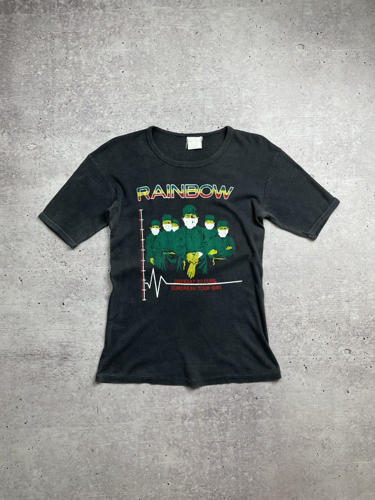 Band Tees × Vintage Rainbow 1981 RARE Vintage T-shirt Size US S / EU 44-46 / 1 - 1 Thumbnail