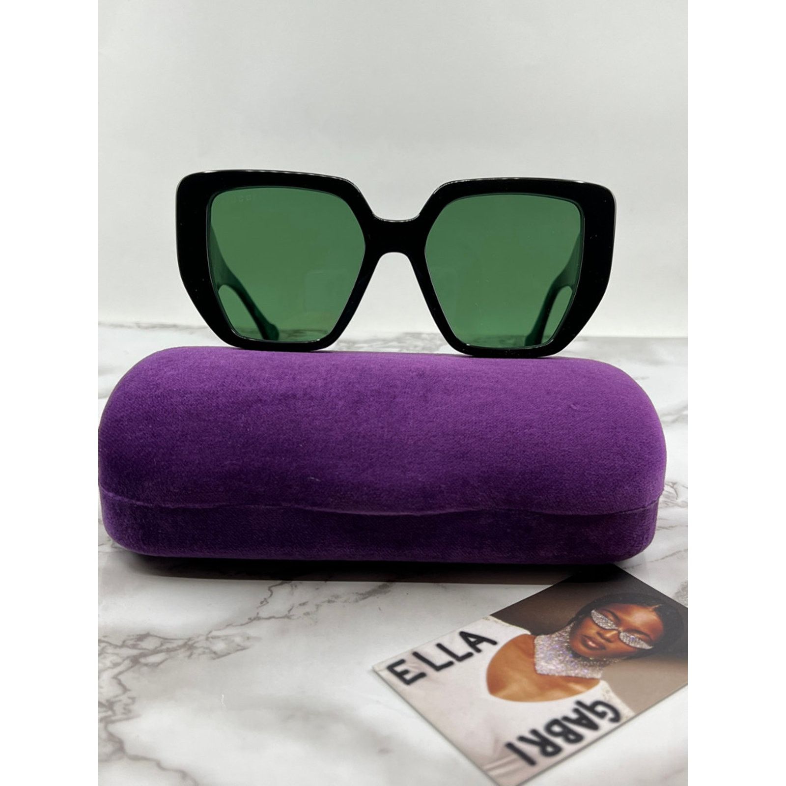Gucci NEW Gucci GG0956S Black Green Oversized Sunglasses Size ONE SIZE - 3 Thumbnail