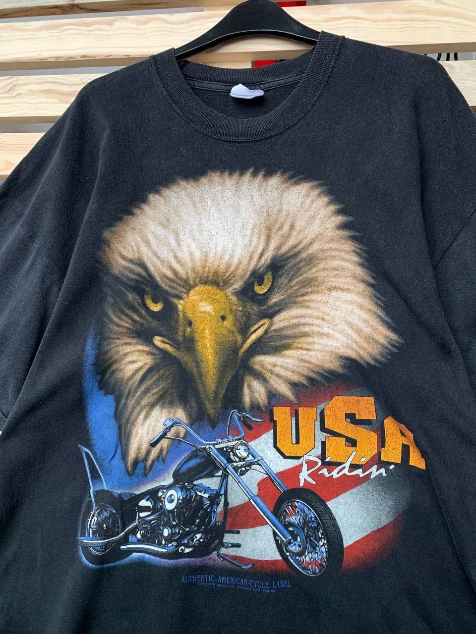Harley Davidson USA Vintage Harley Davidson style Cycles Racing Over T Shirt Size US XL / EU 56 / 4 - 3 Thumbnail