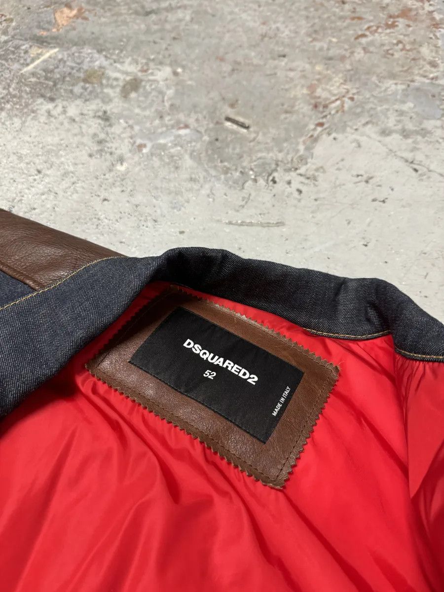 AW2017 DSquared2 Red Puffer Brut Military Denim Vest