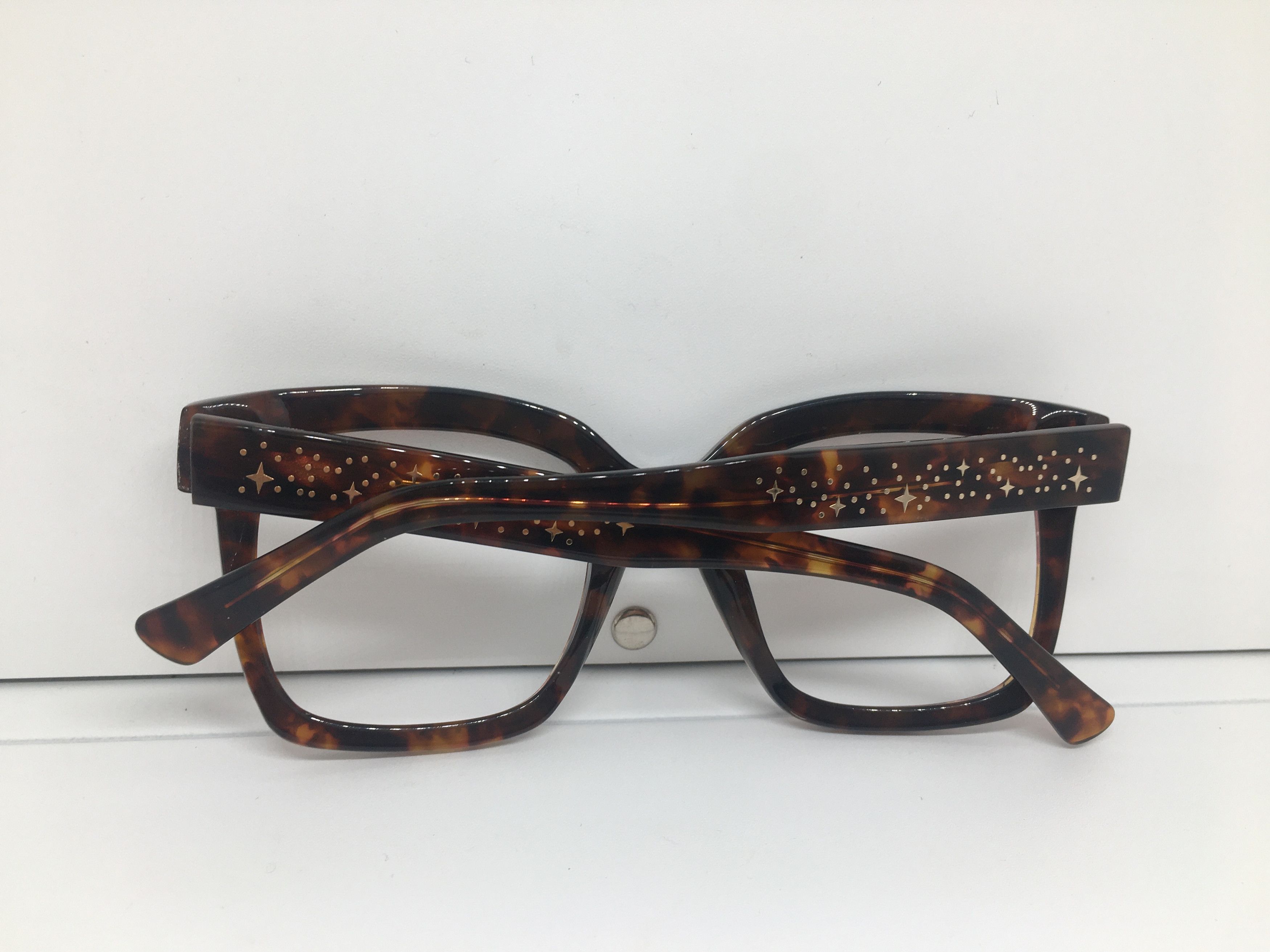 Other Handmade Tortoise Acetate Square Eyeglasses Frame Size ONE SIZE - 8 Thumbnail
