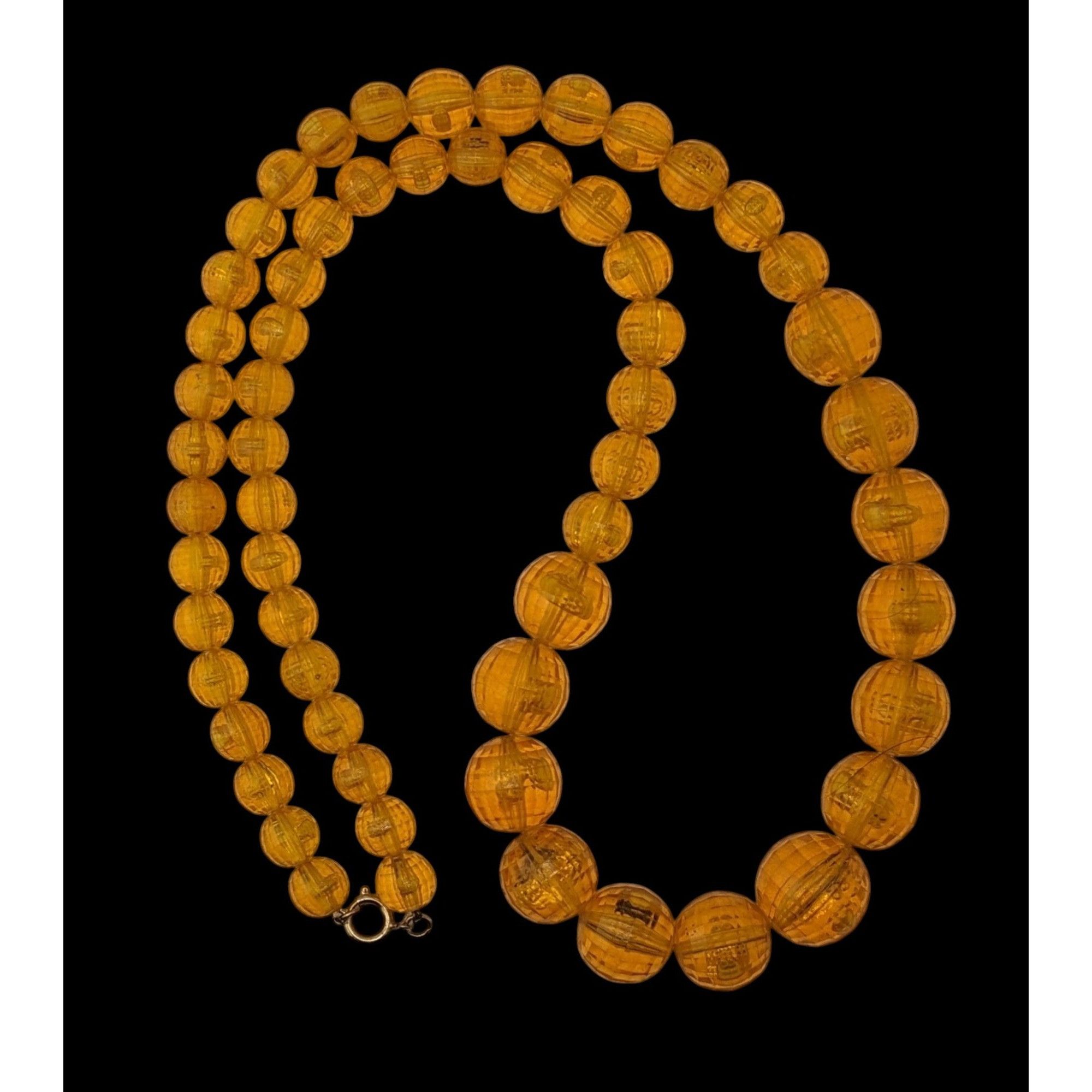 Other Vintage Retro Orange/Yellow Faceted Beaded Necklace Size ONE SIZE - 1 Thumbnail