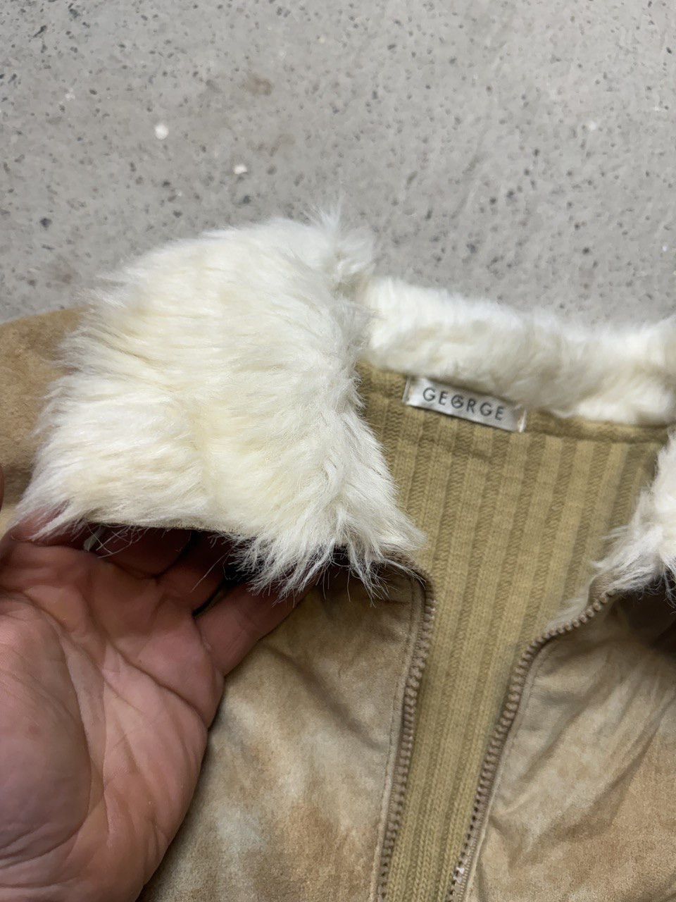 Vintage Vintage Y2K George Sued Fur Faux Knitted Patchwork Avantgard Size US S / EU 44-46 / 1 - 4 Thumbnail