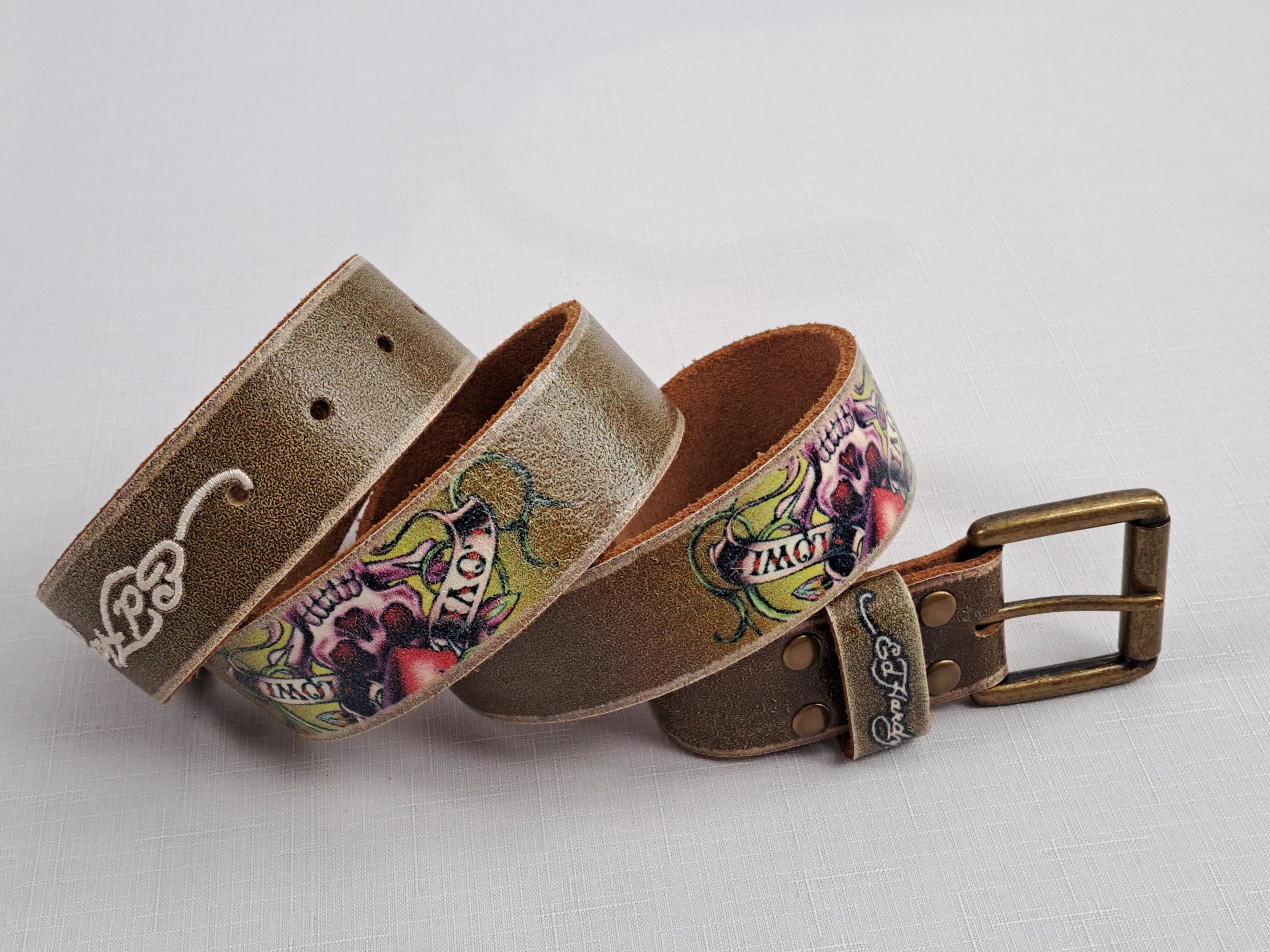 Ed Hardy ED HARDY embroidered leather belt. Size S Size ONE SIZE - 6 Thumbnail