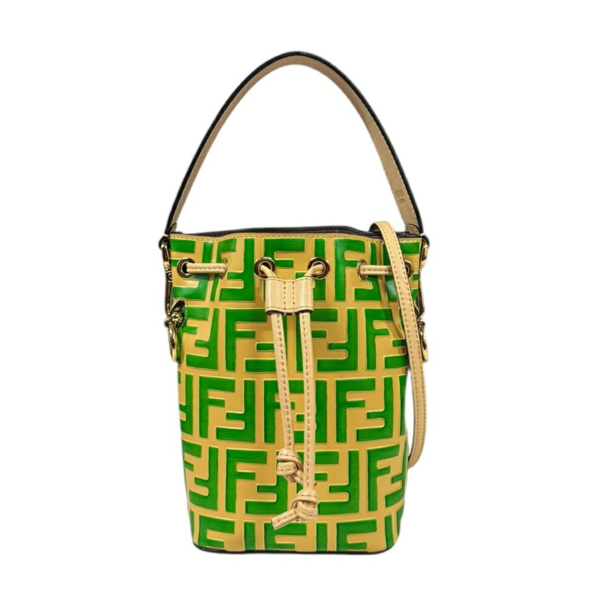 Fendi Mini Montresor Shoulder Bag Leather 8Bs010 Beige Women's Fendi