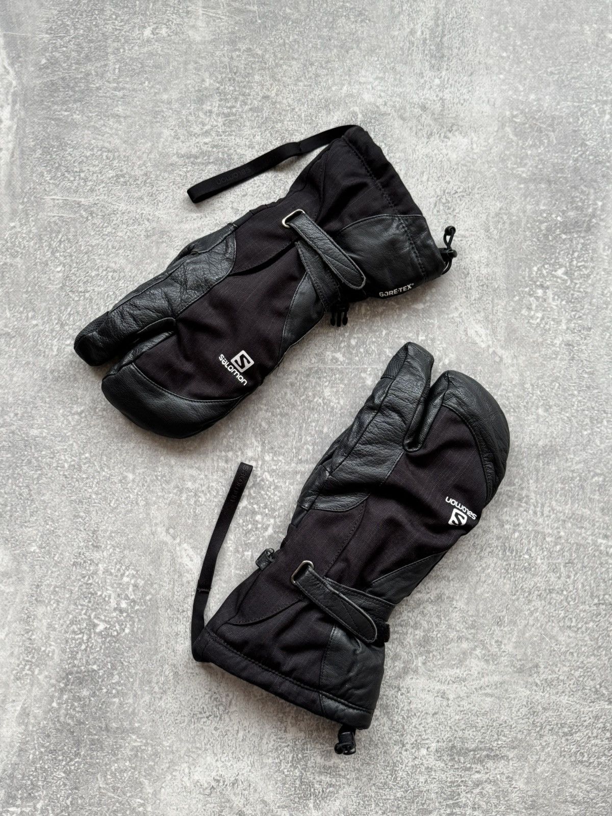 Salomon Salomon Trigger Mittens Leather Gore-Tex Lobster Gloves Size ONE SIZE - 5 Thumbnail
