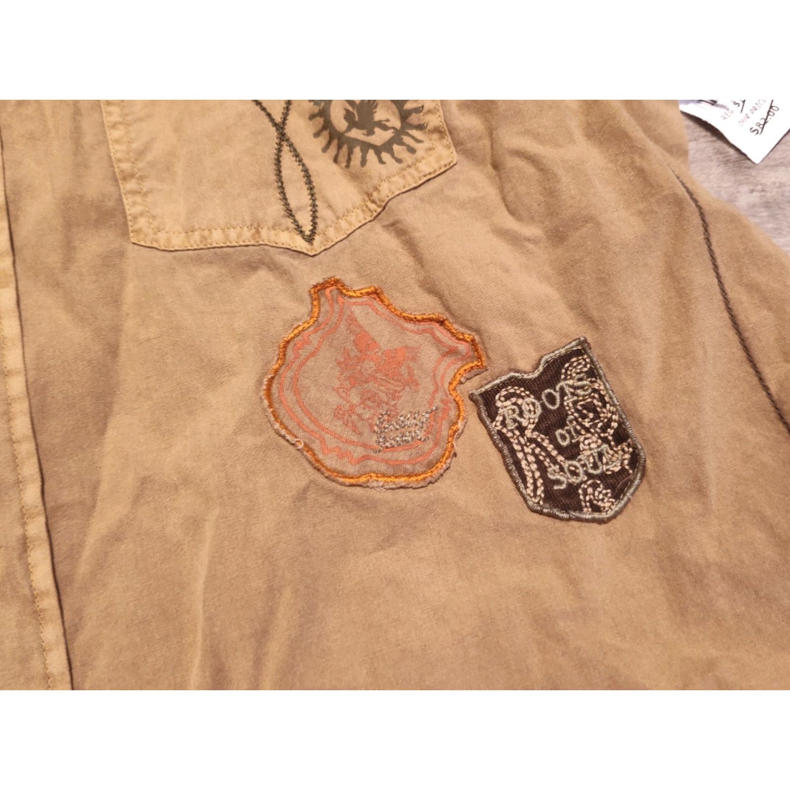 Vintage VINTAGE Emilio Sacci Men's Button-Up Shirt Long Sleeve Casual Retro Patchwork Beige M Size US M / EU 48-50 / 2 - 3 Thumbnail