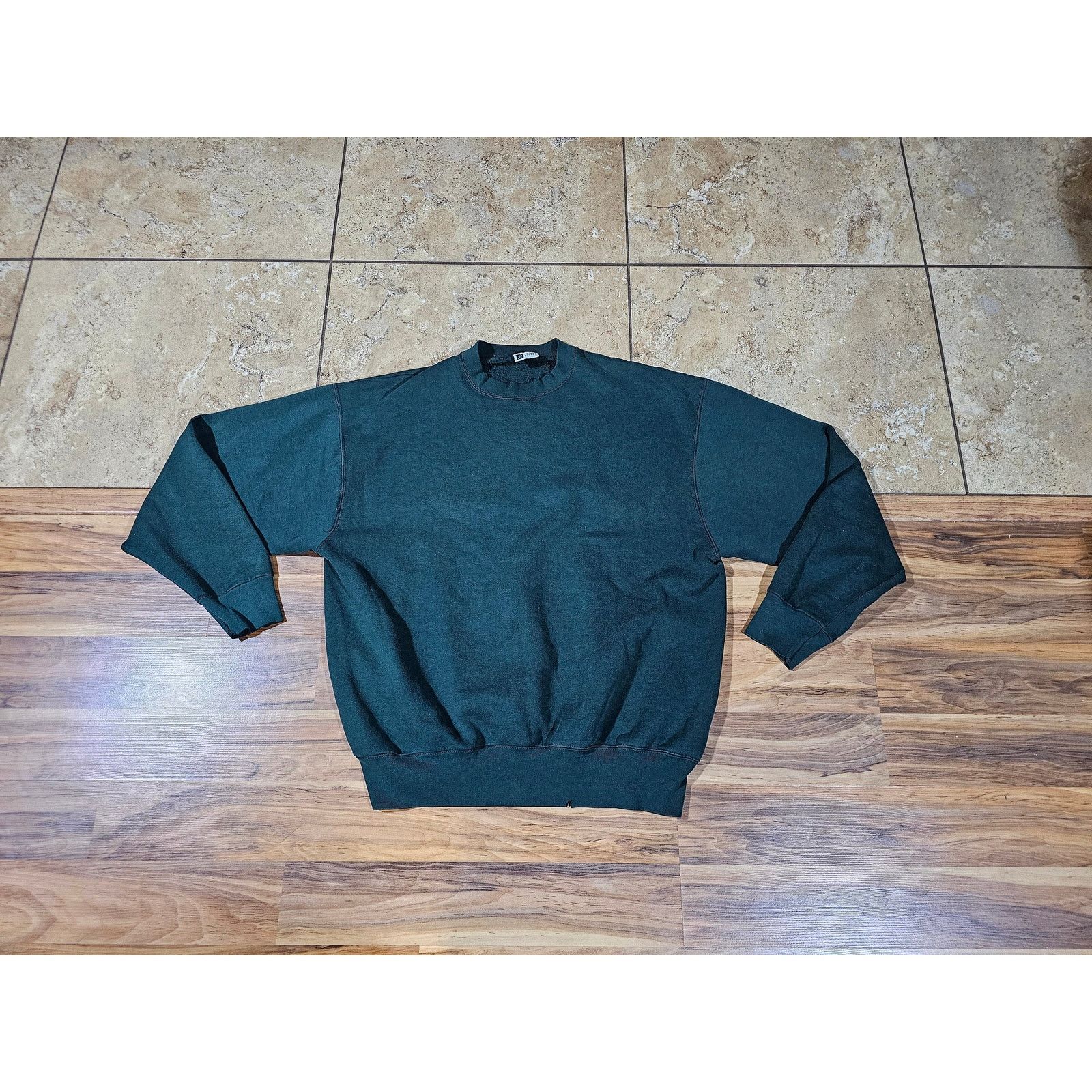 Other Pro Spirit Blank Plain 50/50 Green Sweatshirt Sz XL 90s Size US XL / EU 56 / 4 - 2 Thumbnail