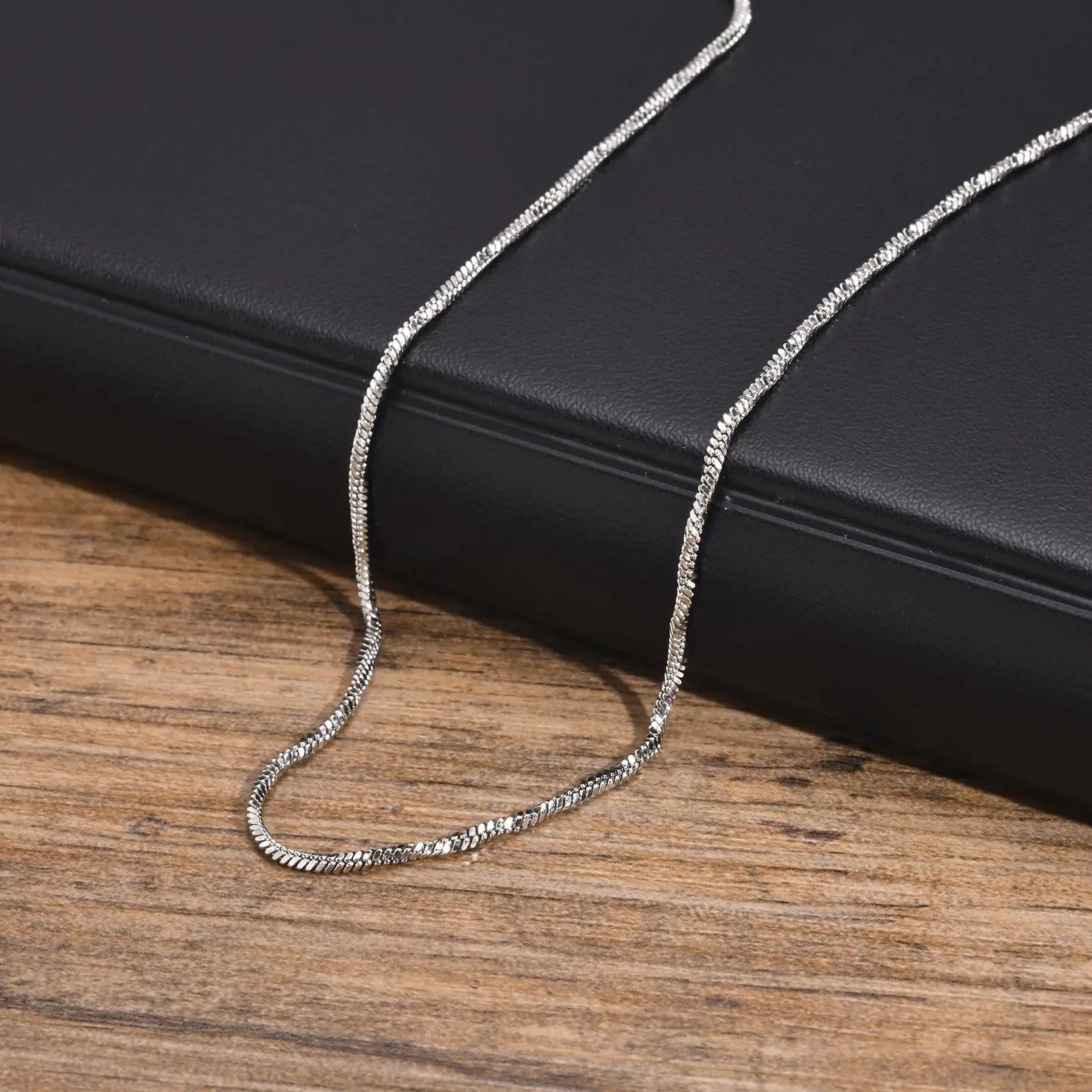 Jewelry × Vintage 2mm Square Snake Chain Necklace Size ONE SIZE - 4 Thumbnail