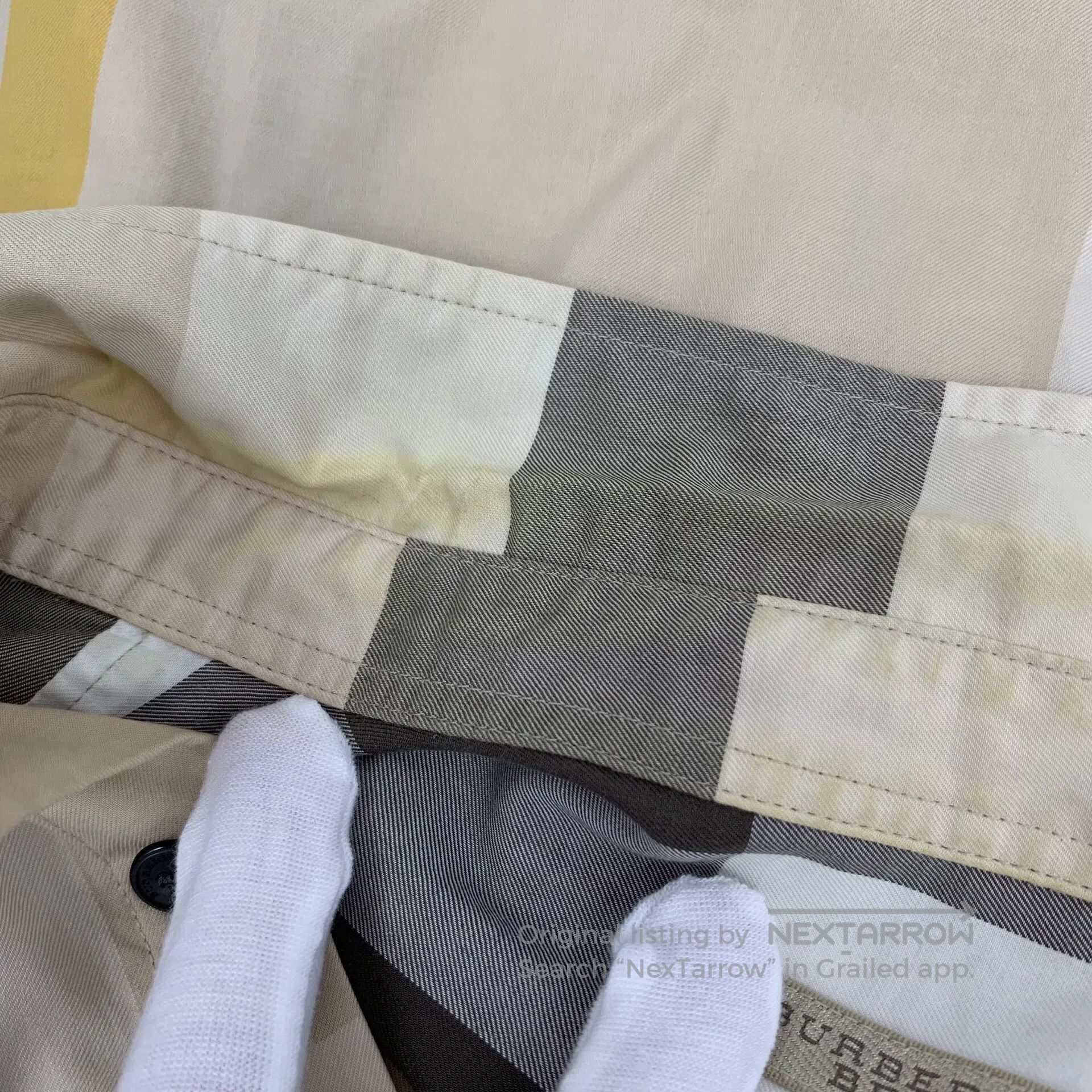 Burberry Burberry Contrast color classic check design cotton lapel Size US L / EU 52-54 / 3 - 7 Thumbnail