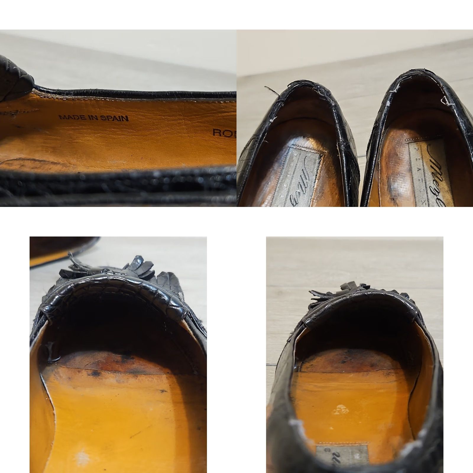 Mezlan Rodeo Men\'s Loafers Size 9 M‎ Black Crocodile Leather Casual Slip On Rhodas Croc Ornament Slip On – Mezlan main image 4