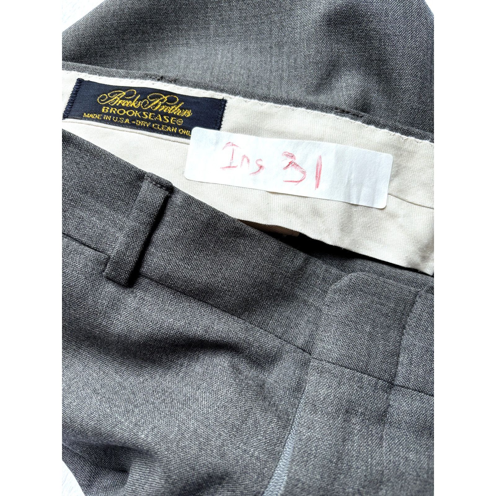 Brooks Brothers Brooks Brothers Brooksease Men's Dress Pants 38x31 Charcoal Size 38R - 7 Thumbnail