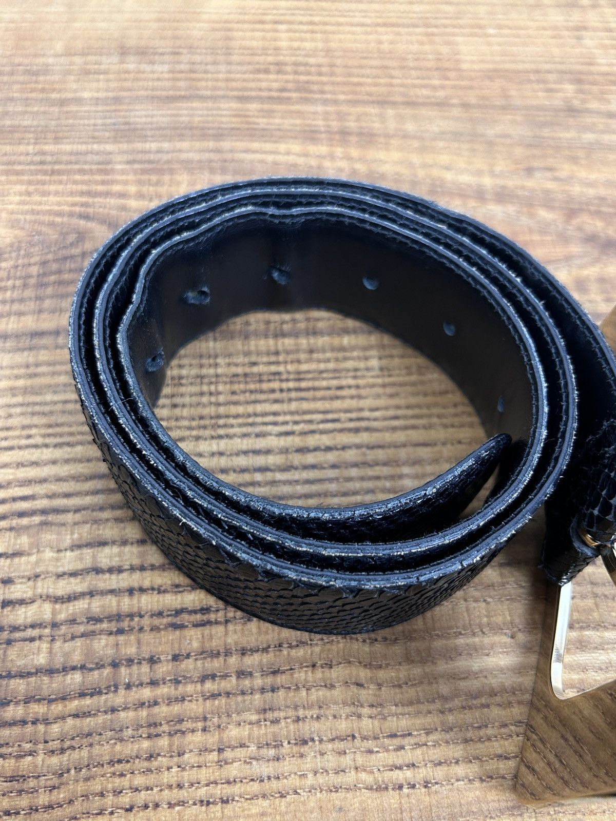 Gucci Vintage Gucci Italy Large Buckle Leather Belt 167902 1766 Size ONE SIZE - 6 Thumbnail