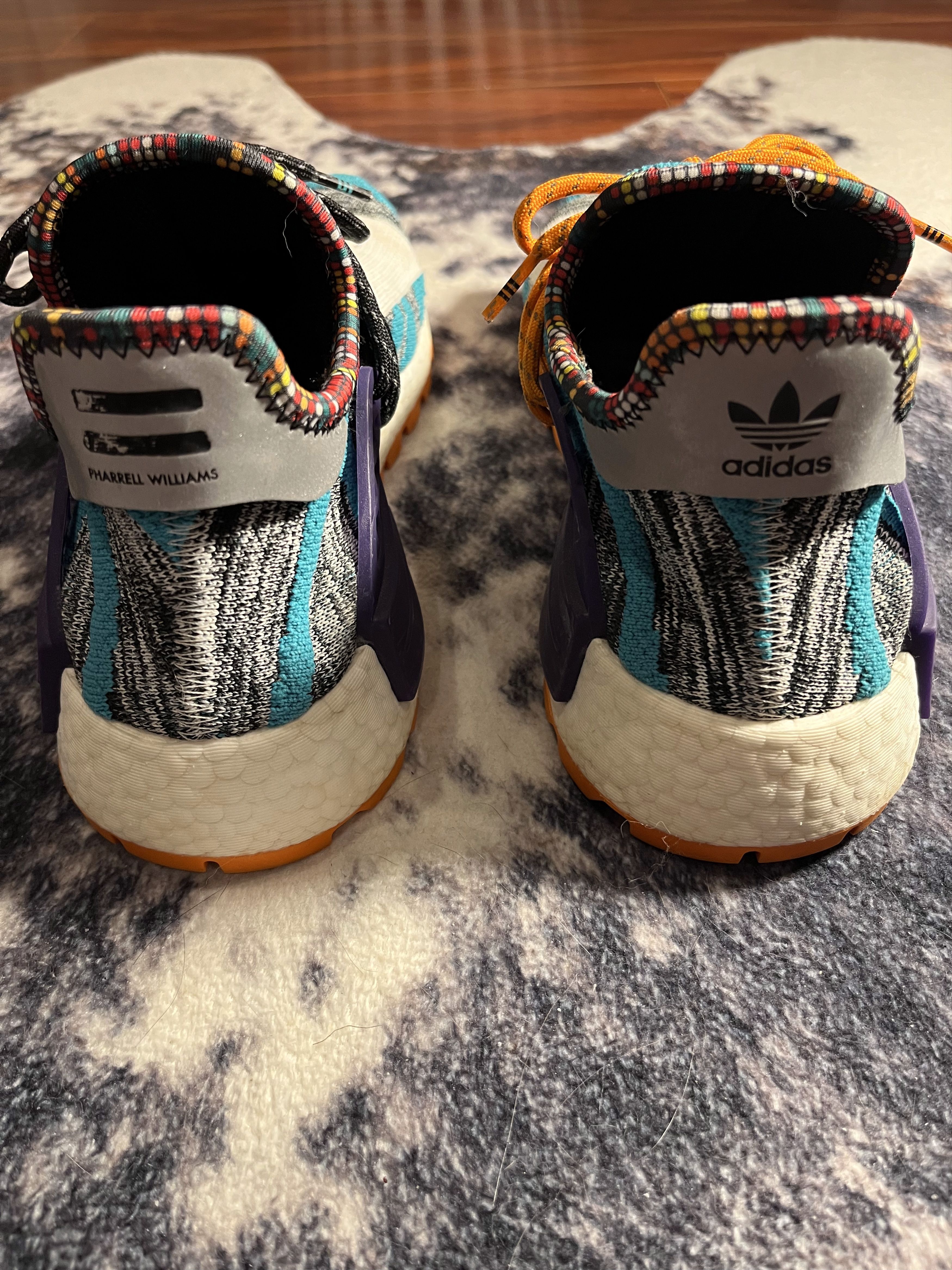 Adidas Adidas Pharrell Williams Solar HU NMD "Solar Pack - M1L3L3" Size US 9 / EU 42 - 4 Thumbnail