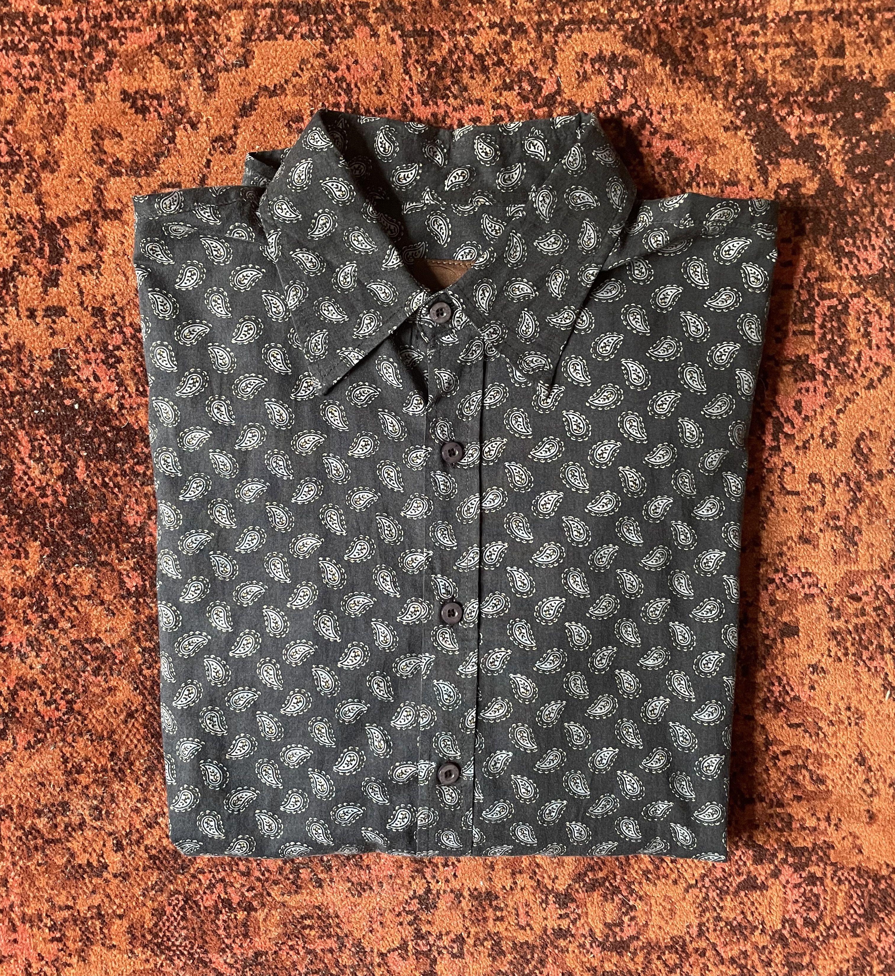 Roar Roar paisley-print navy button-down men's shirt Size US L / EU 52-54 / 3 - 7 Thumbnail