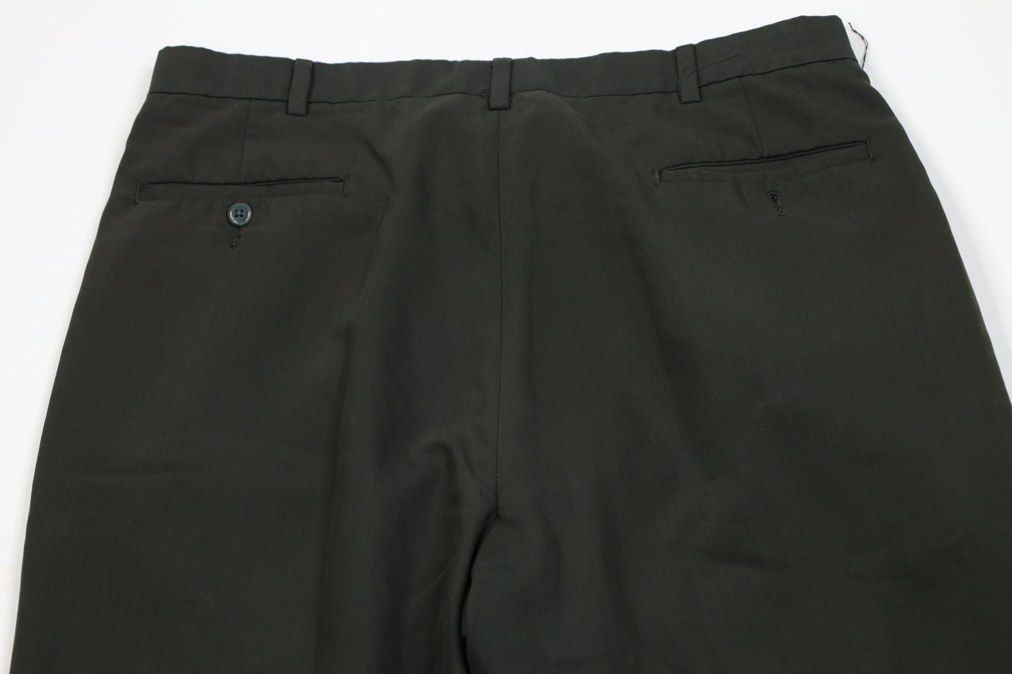 Vintage Vintage 90s Streetwear Pleated Wide Leg Chino Pants Green Size US 34 / EU 50 - 12 Thumbnail