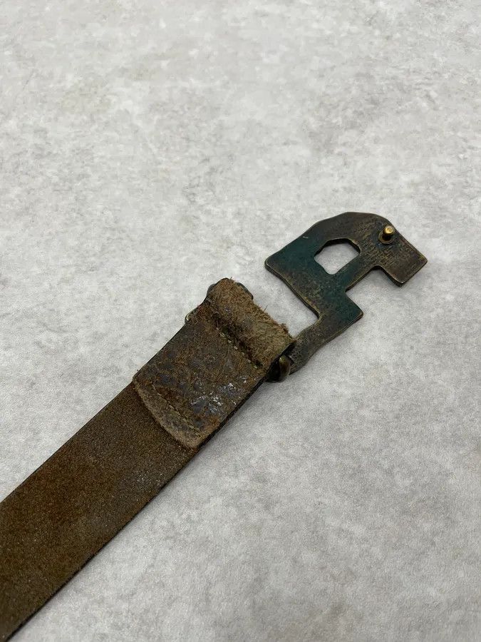Armani 2000s Armani AJ Brown Leather Belt Size ONE SIZE - 7 Thumbnail