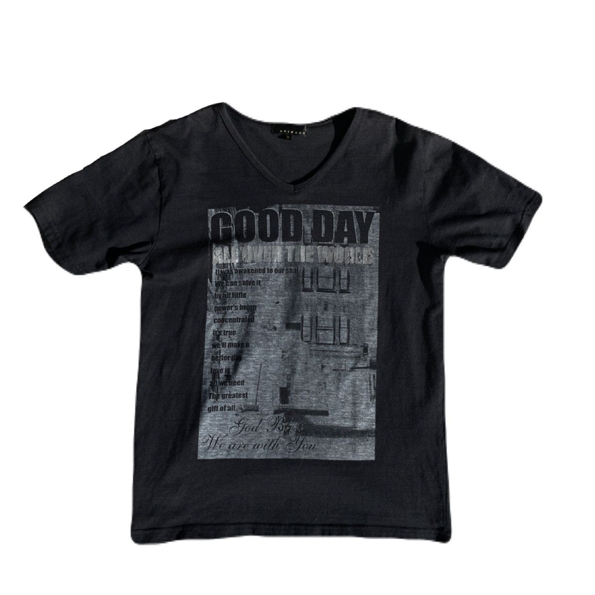 If Six Was Nine 2000s Japanese archive Vkei Poem V-Neck Tee Gyaruo Y2K Size US S / EU 44-46 / 1 - 2 Thumbnail