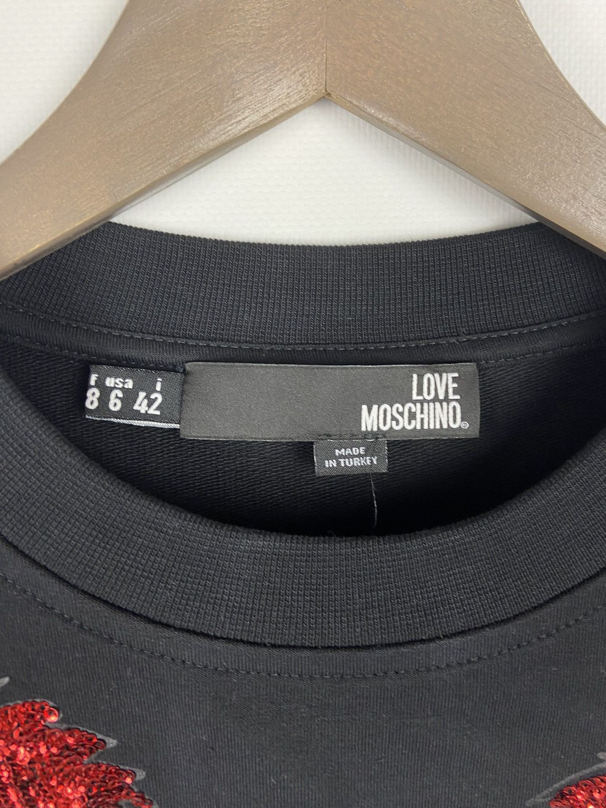 Love Moschino × Moschino Love Moschino Cheerleader Black Sweatshirt Luxury Size M / US 6-8 / IT 42-44 - 9 Thumbnail