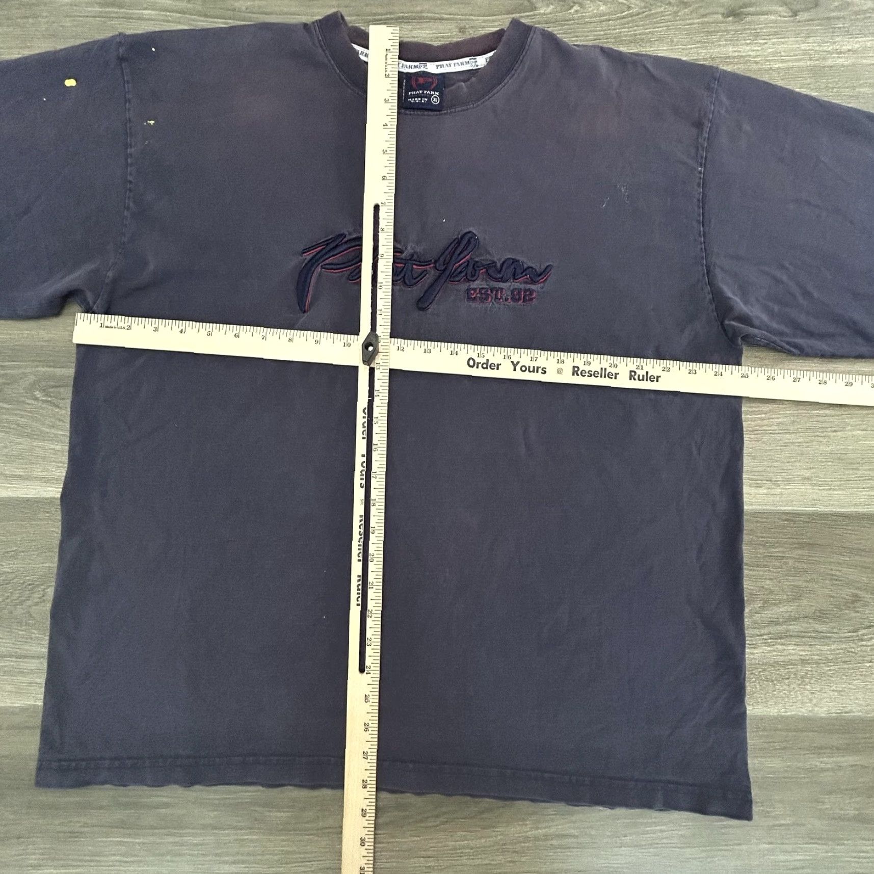 Phat Farm VINTAGE Phat Farm Shirt Mens XL Crewneck Embroidered Spell Out USA 90s Hip Hop Navy Blue Size US XL / EU 56 / 4 - 5 Thumbnail