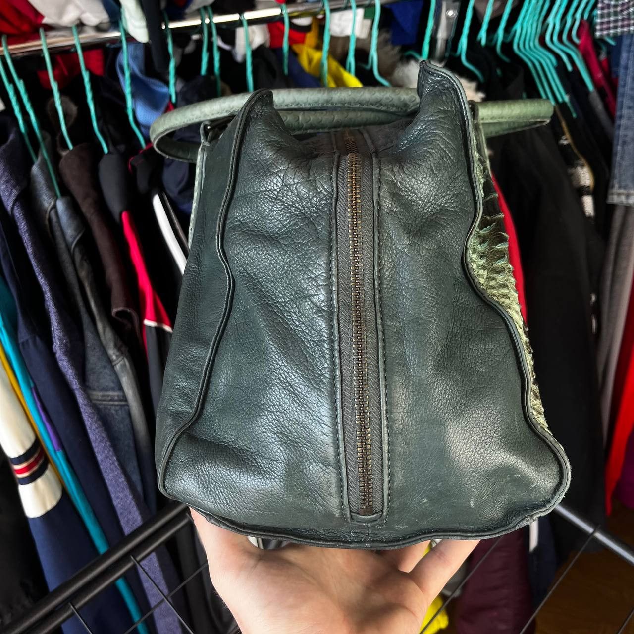 LIEBESKIND BERLIN Liebeskind Berlin Green Python Print Leather Bag Size ONE SIZE - 10 Thumbnail