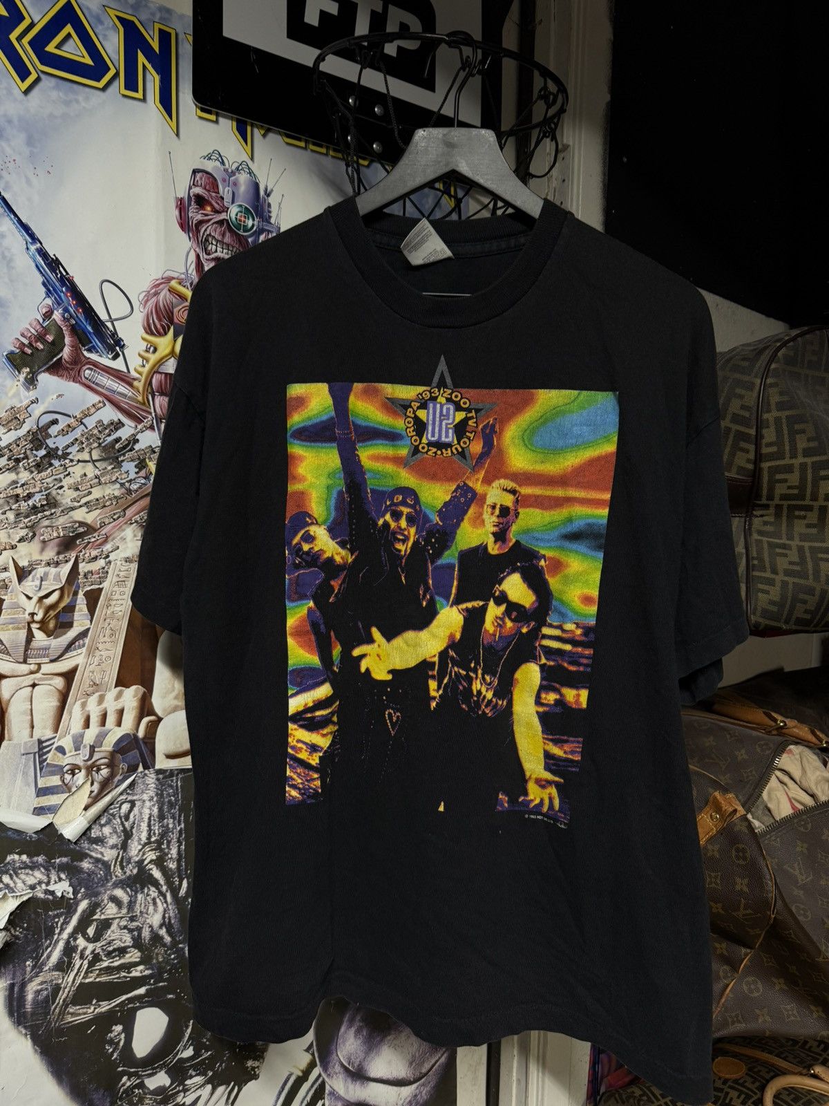 Vintage 90’s U2 Band T-Shirt Vtg European Tour Tee XL