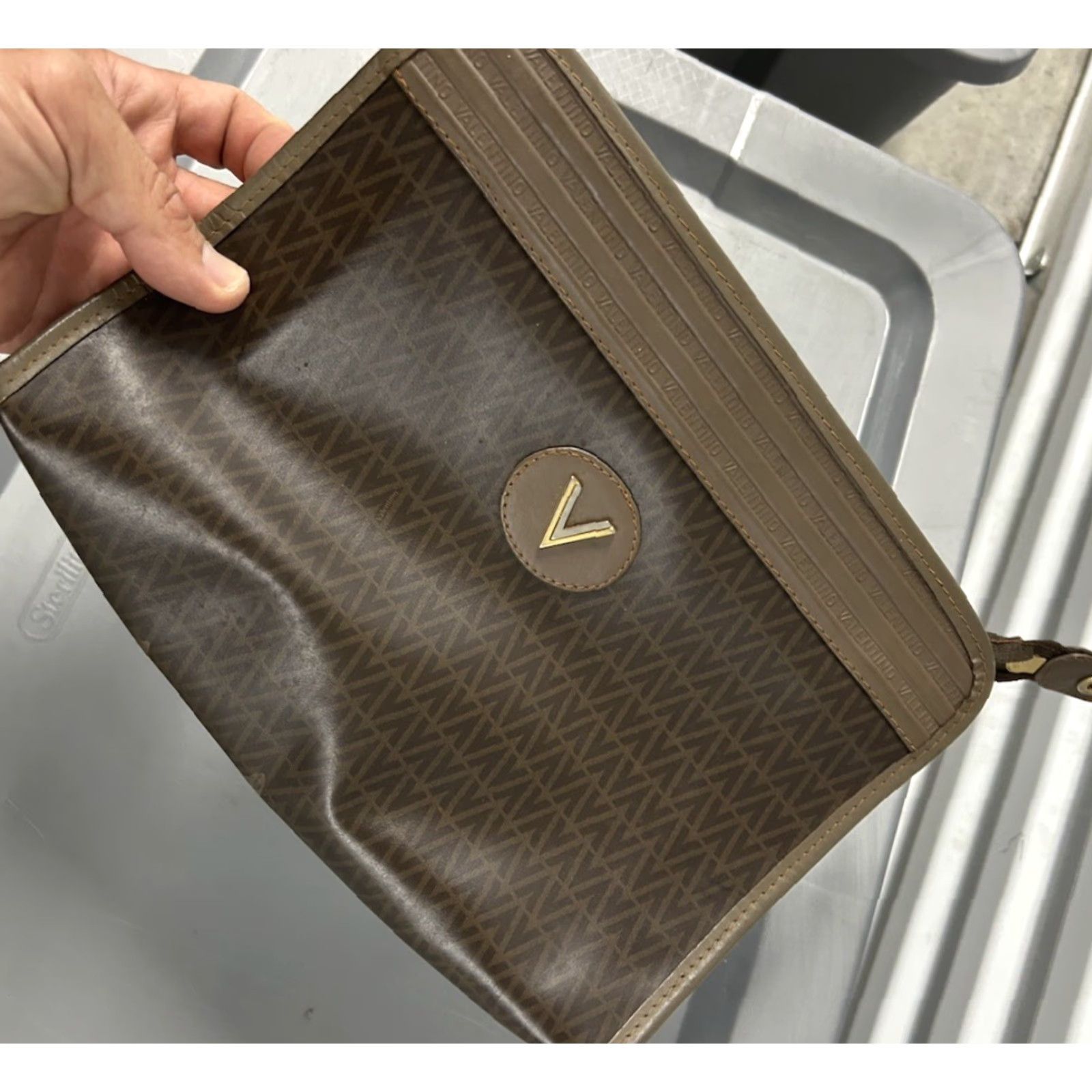 Valentino Valentino Tote Bag Women 2 Pc Brown Leather Emblem Gold Hardware Tassel Made in Italy - Large Size ONE SIZE - 6 Thumbnail