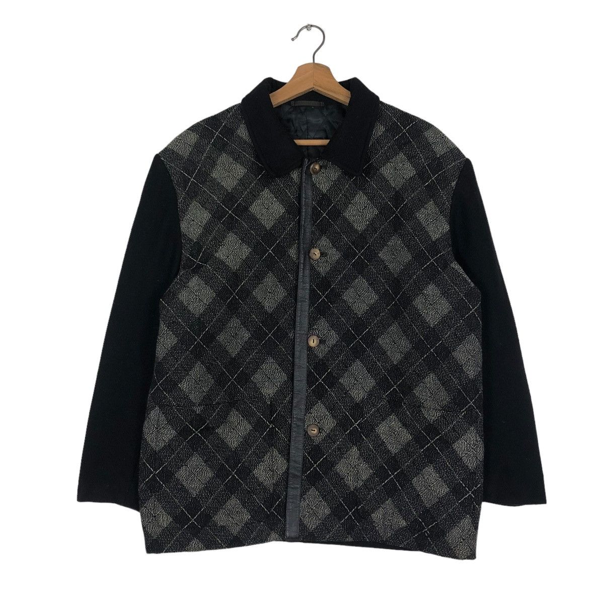 Japanese Brand 📌VINTAGE WORK WOOL JACKET LINEA FRESCA ISSEY MIYAKE Size US M / EU 48-50 / 2 - 2 Thumbnail