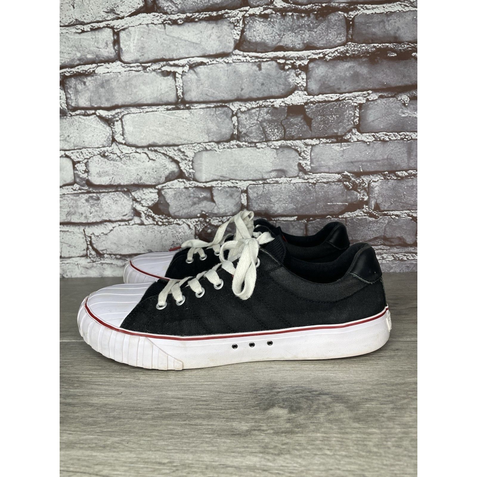 Red Bull Red Ball Jets ‘51 Black & White Canvas Low Top Sneakers Shoe Size US 10 / EU 43 - 1 Thumbnail