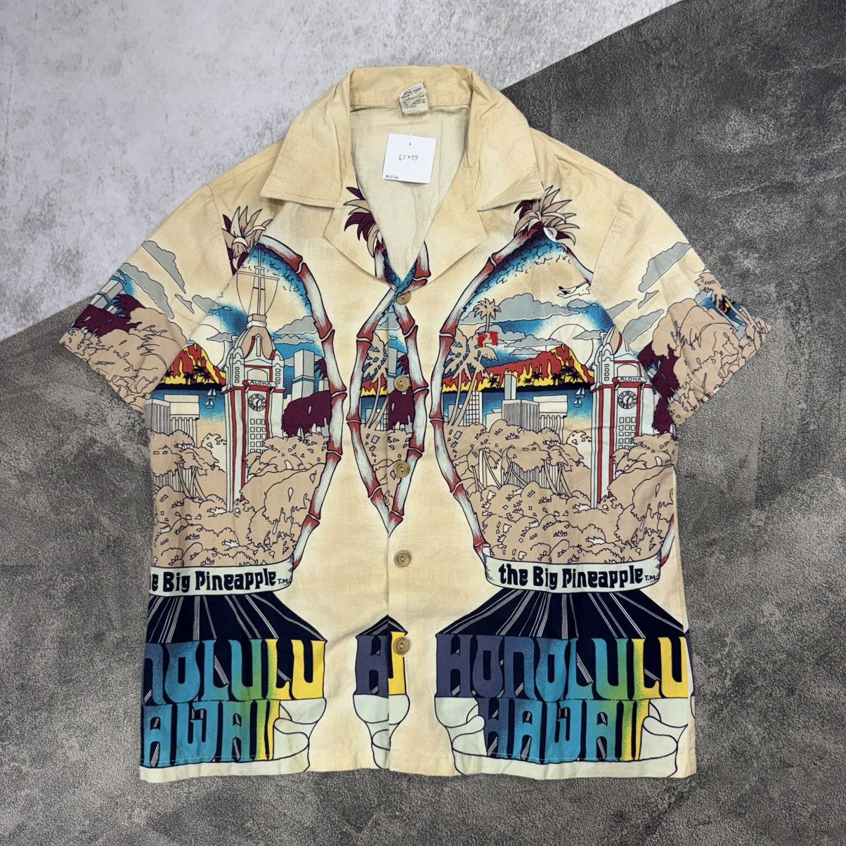 Hang Ten Vintage Hangten Honolulu hawaii shirts big pineapple full Size US XL / EU 56 / 4 - 1 Thumbnail