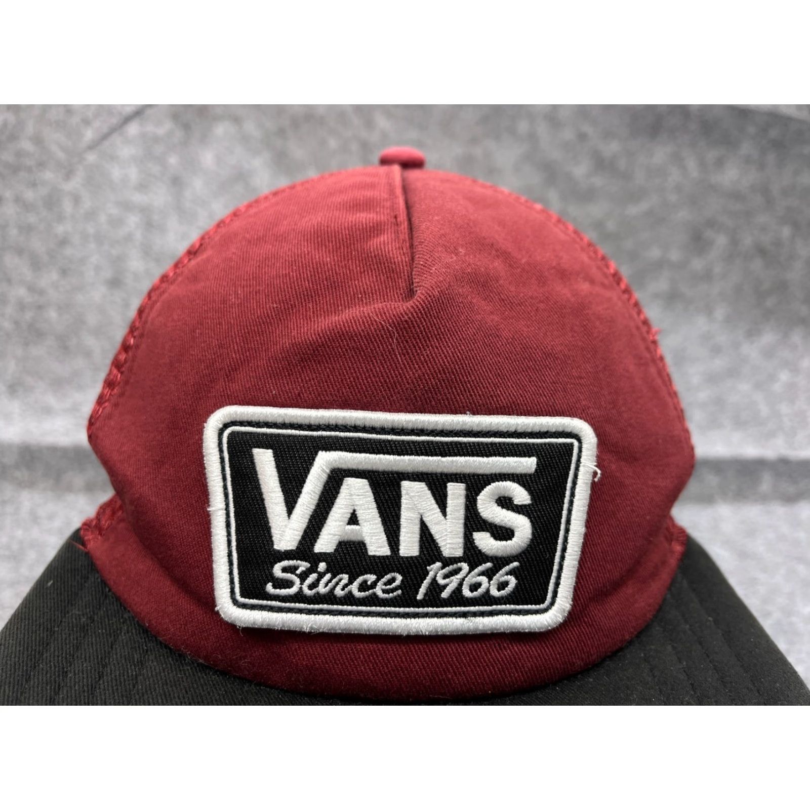 Vans VANS Hat Cap Snap Back Adult Red Black Cotton Polyester Trucker Beach Logo Adjustable Men One Size Size ONE SIZE - 2 Thumbnail